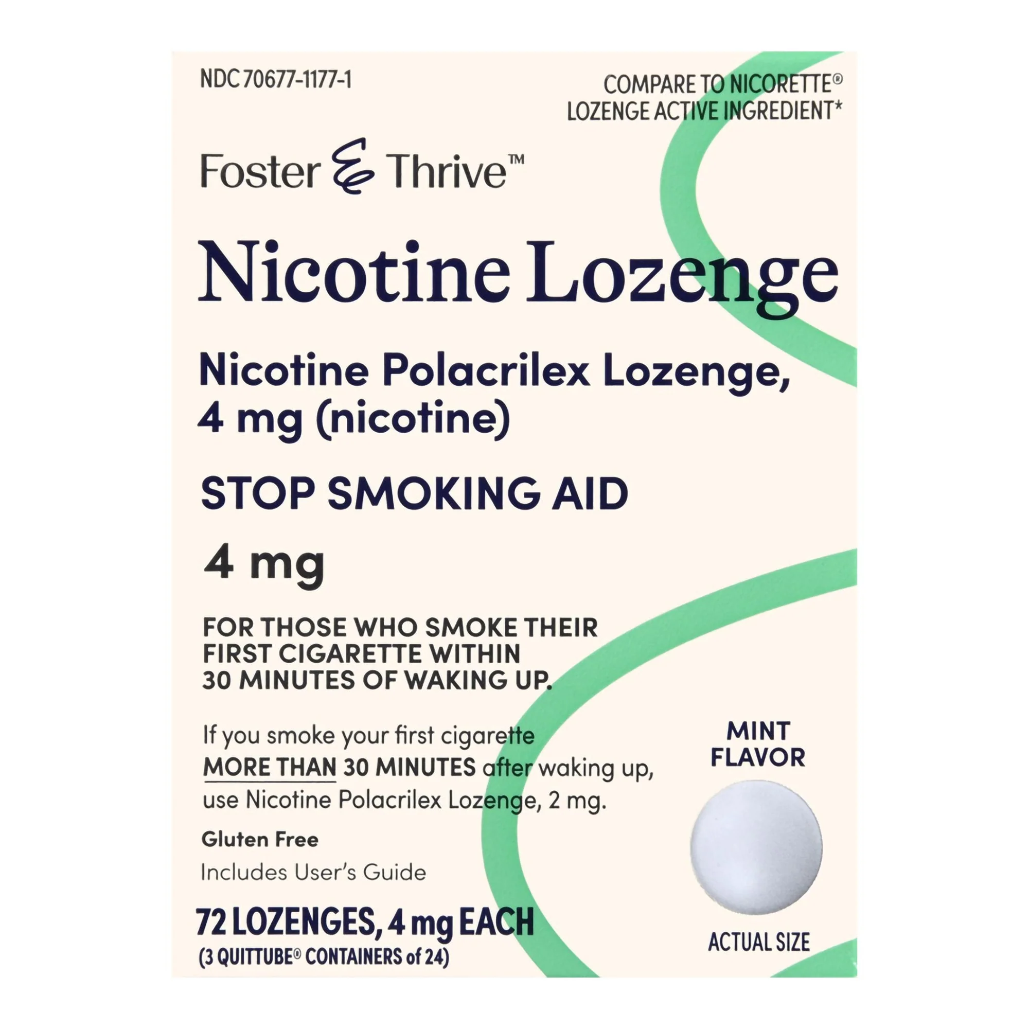 McKesson Brand Foster & Thrive Nicotine Polacrilex 4 mg (Nicotine) Lozenges Mint