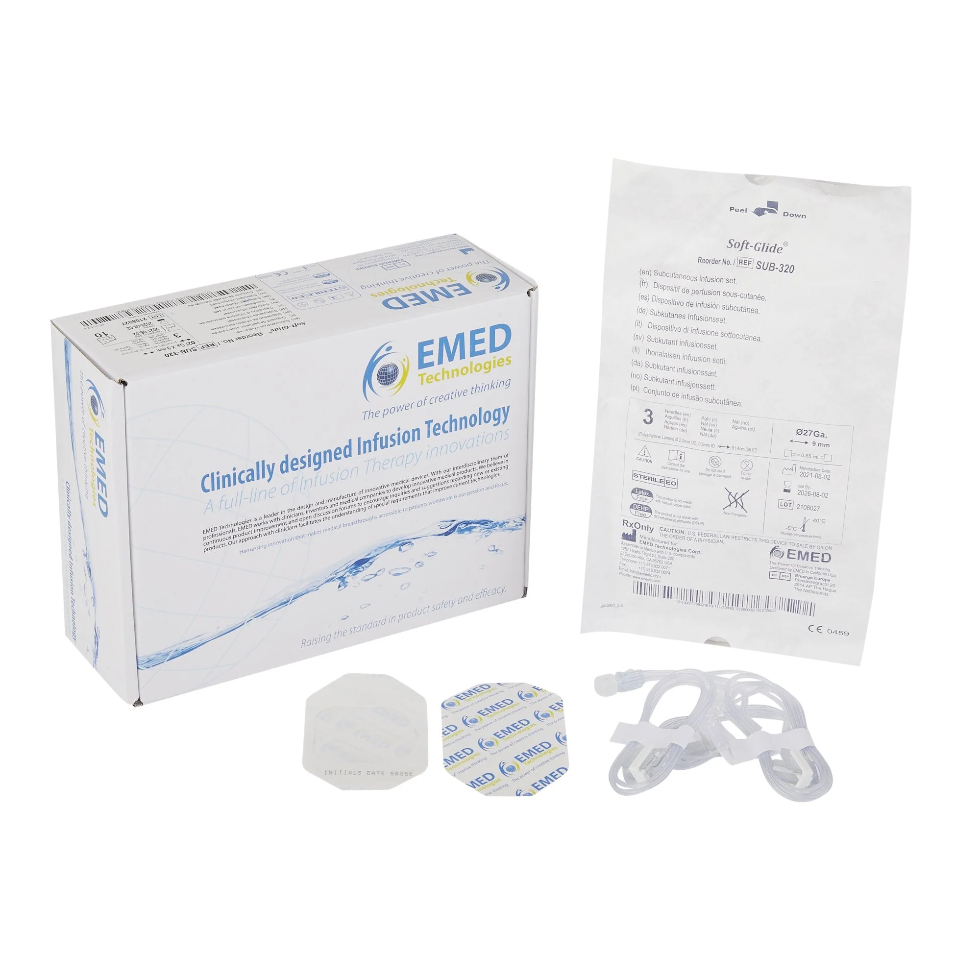 Subcutaneous Infusion Set Sub-Q 27 Gauge X 3 9 mm 36 Inch Tubing Without Port