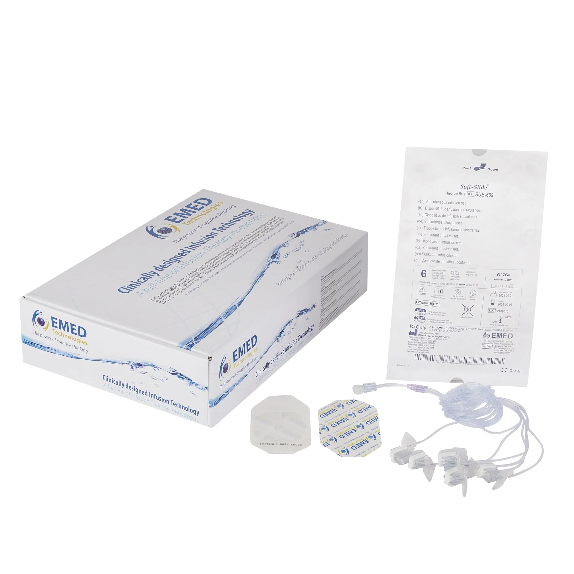 Subcutaneous Infusion Set Sub-Q 27 Gauge X 6 9 mm 36 Inch Tubing Without Port