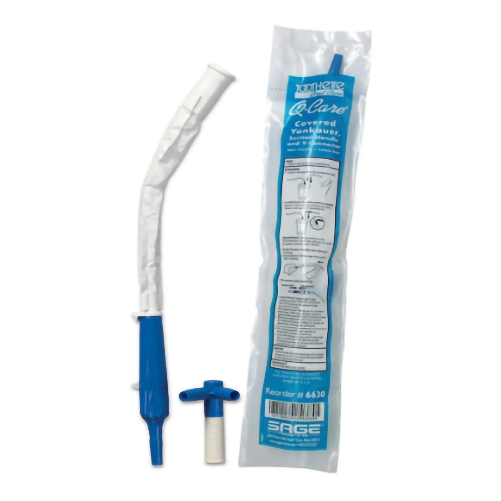 Sage Products Q•CARE Suction Handle and Covered Yankauer with Y-Connector (60/CS)