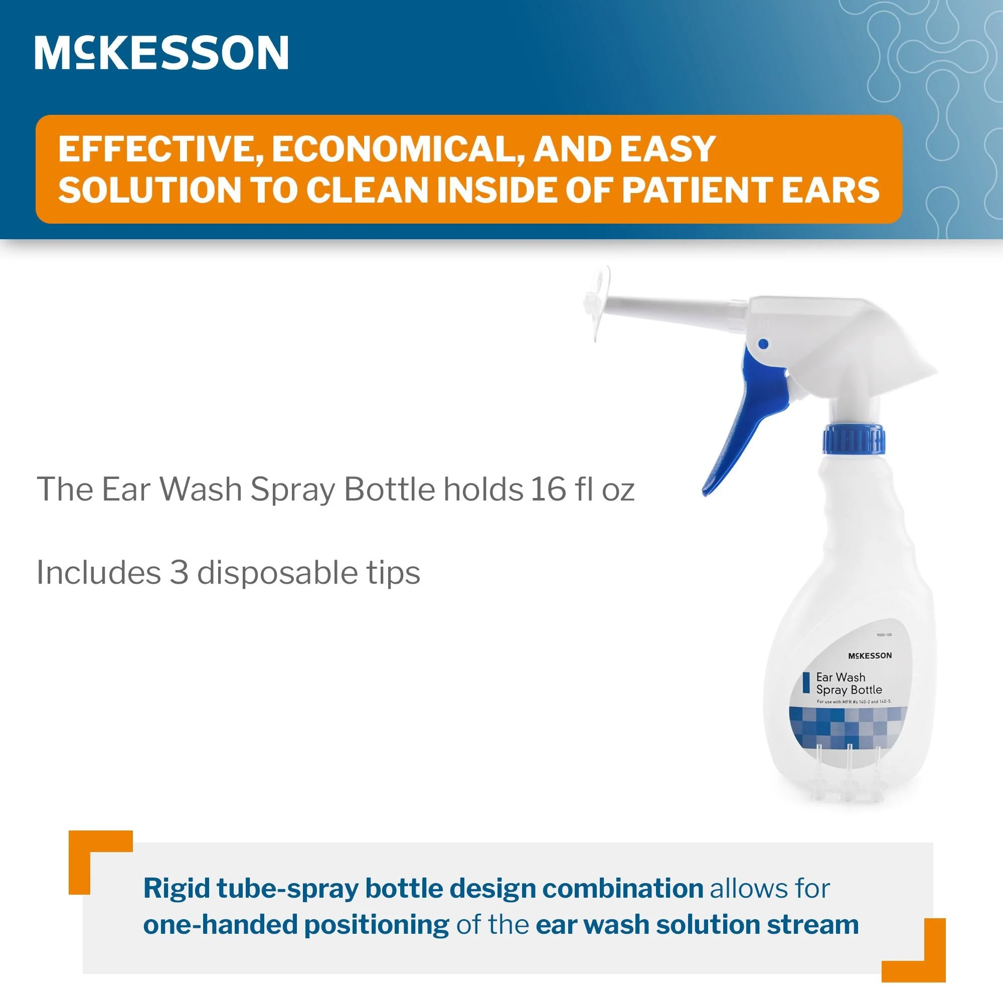 McKesson Brand McKesson Ear Wash System with Rigid Tube and Three Eartips (10/CS) - Image 2