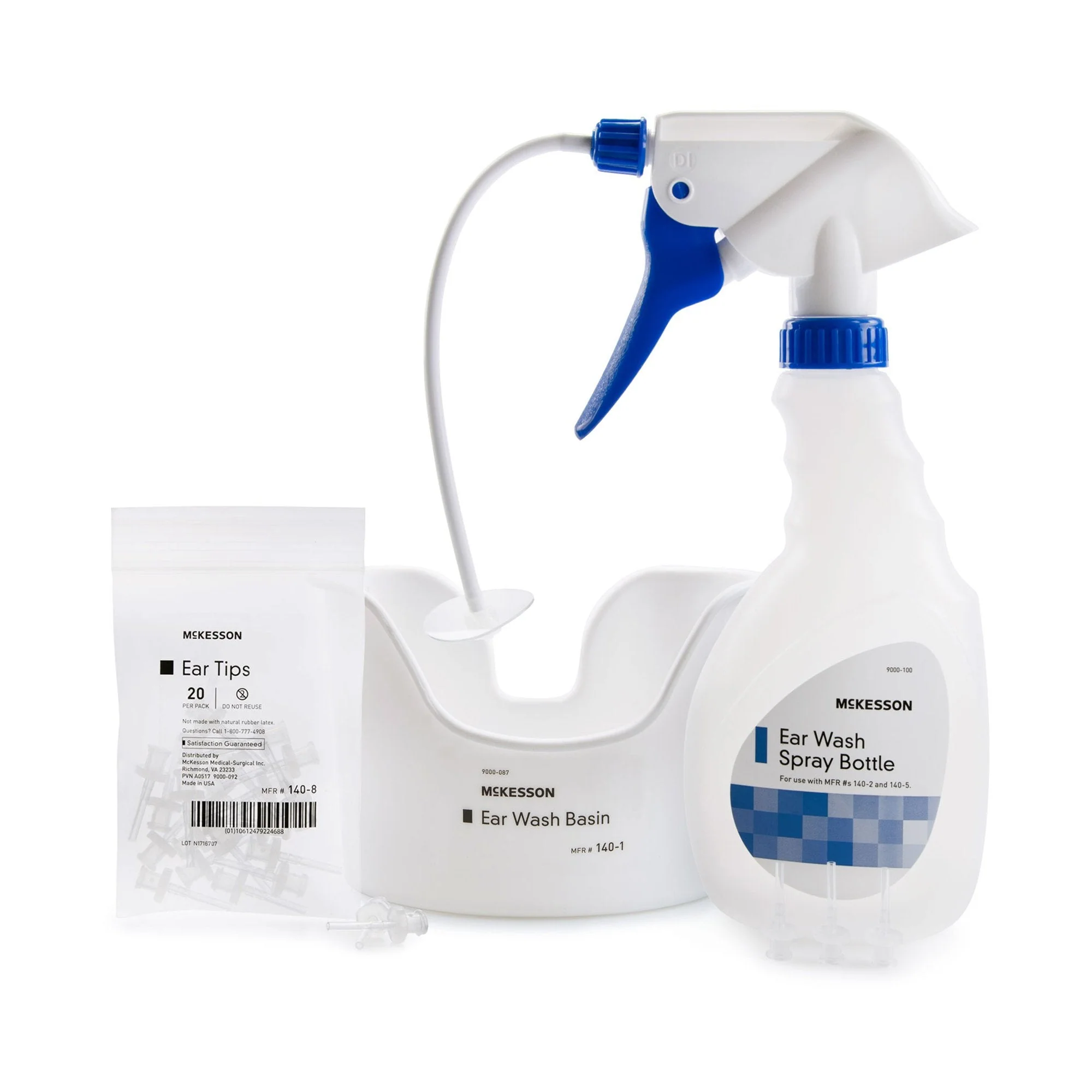 McKesson Brand McKesson Ear Wash System Kit Spray Bottle with Flexible Tube and 23 Ear Tips (10/CS)