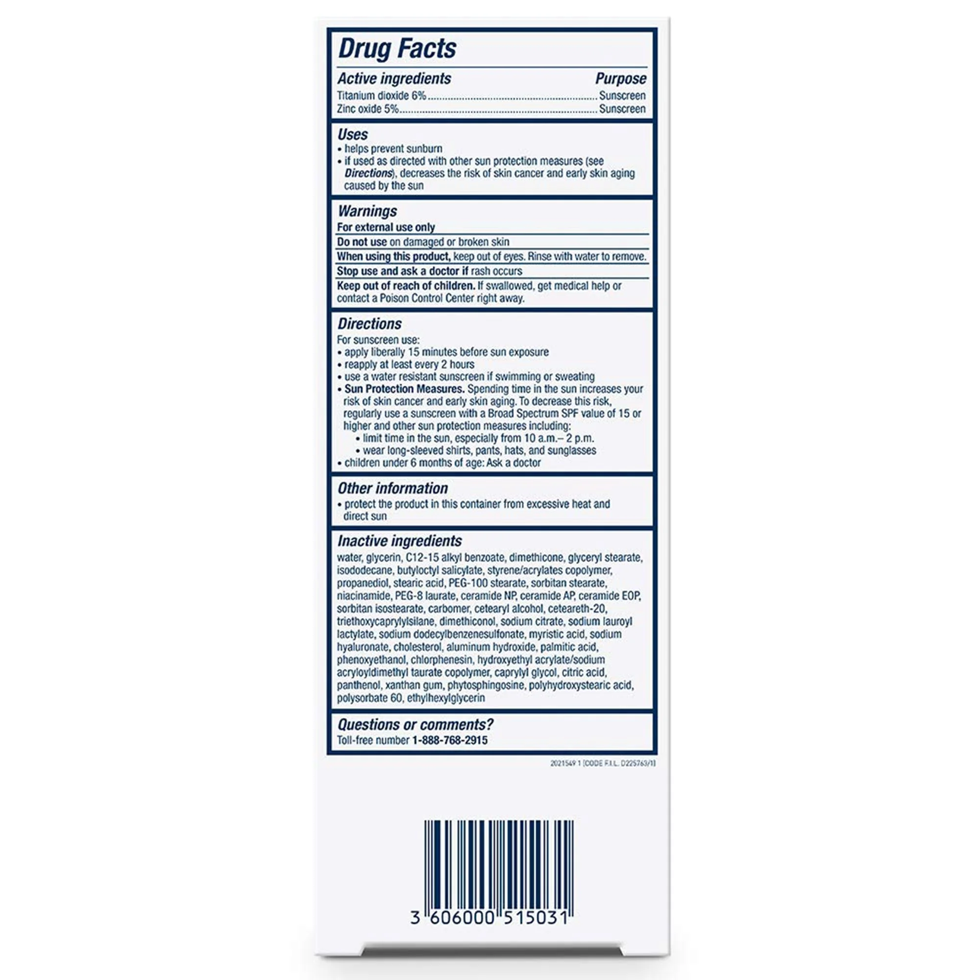 Loreal USA CeraVe Hydrating Mineral Sunscreen for Face, SPF 50, 2.5-ounce Tube - Image 2