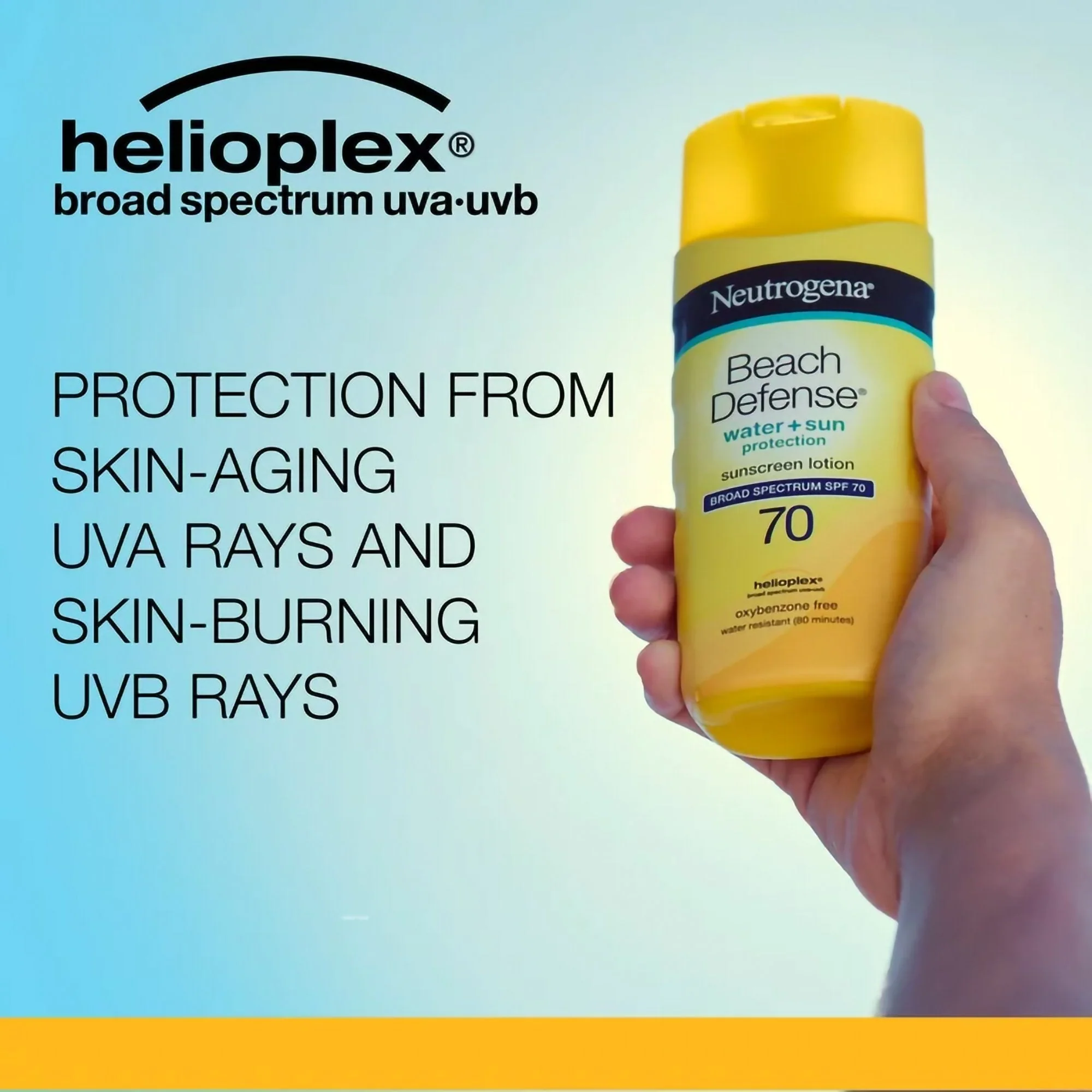 J & J Sales Neutrogena Beach Defense Water + Sun Protection Sunscreen Lotion SPF 70 - Image 4