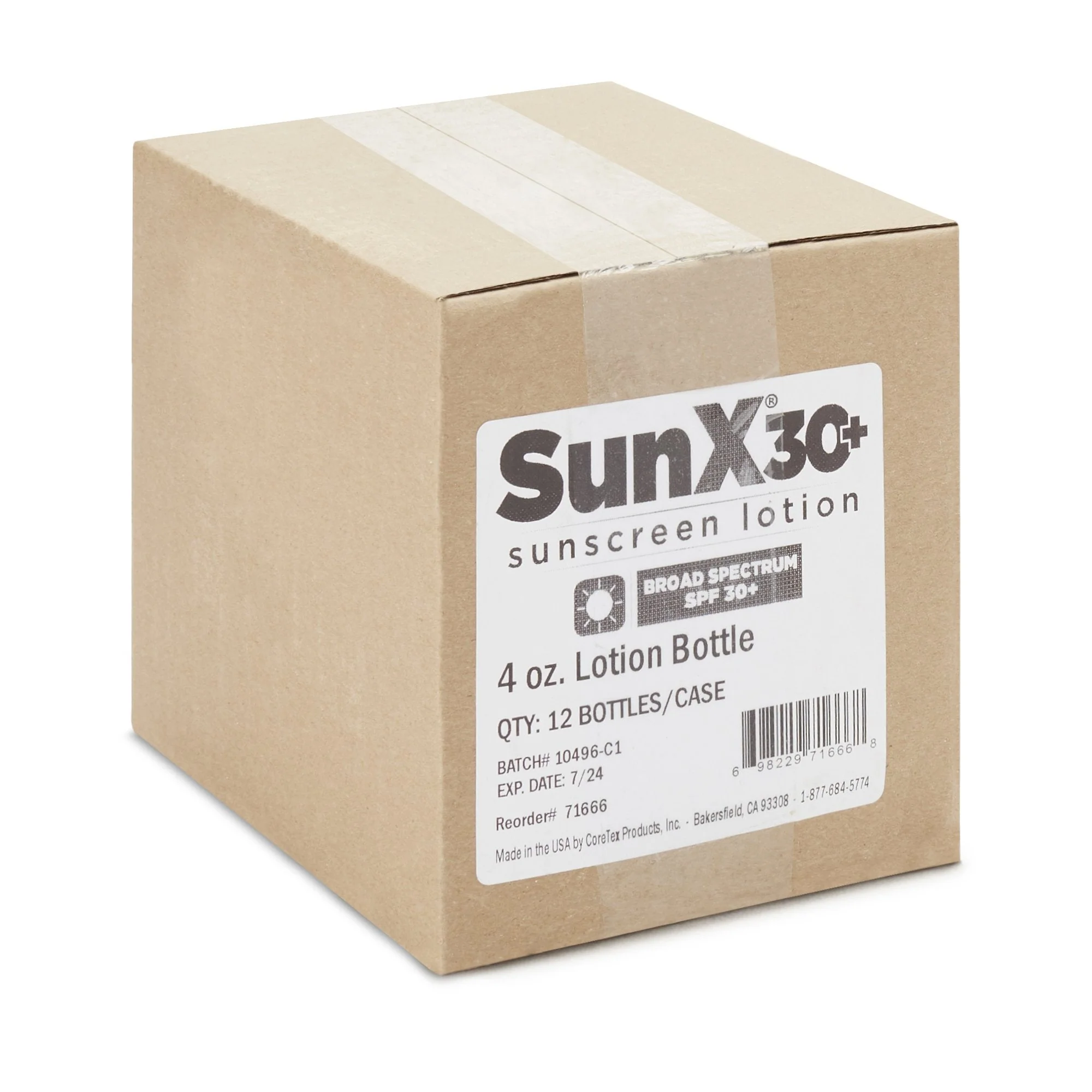 Coretex Products SunX SPF 30+ Sunscreen, 4-ounce Bottle (12/CS) - Image 2