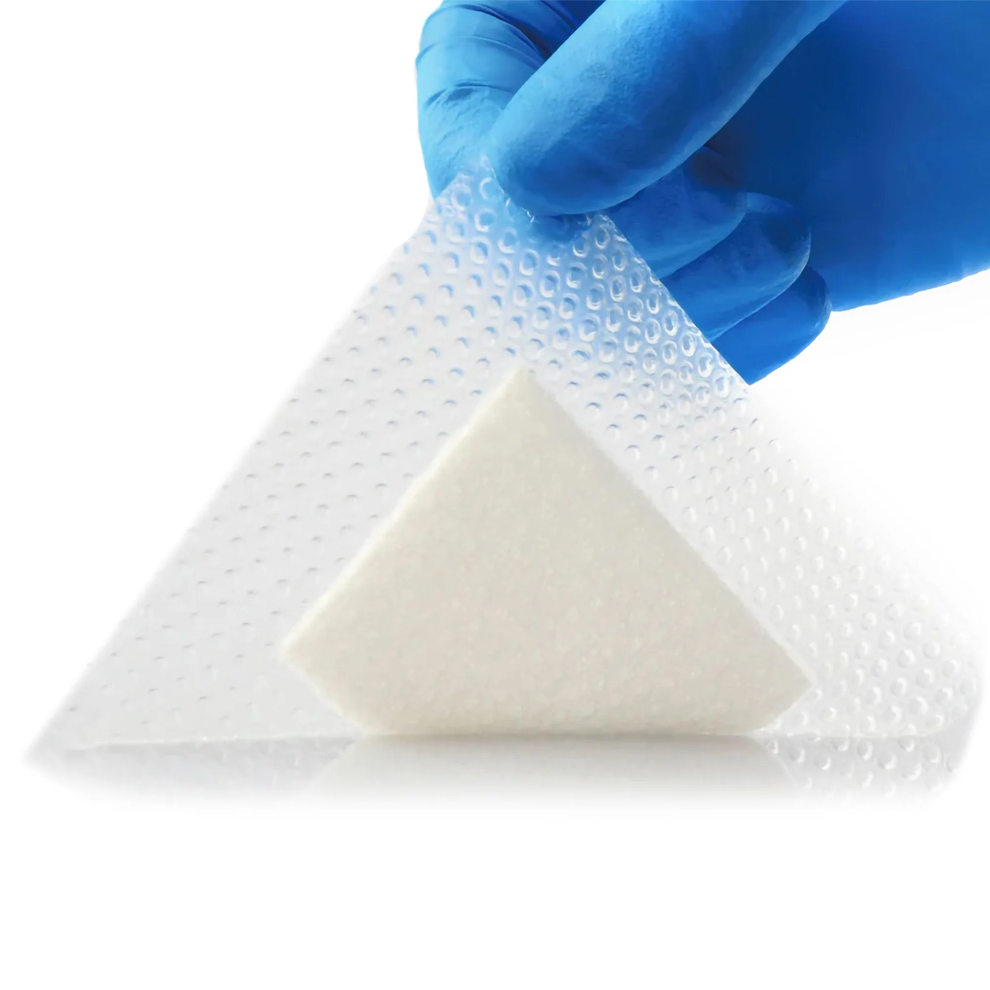 MPM Medical Super Absorbent Dressing ExcelSAP Silicone Adhesive 4 X 4 Inch Square (10/BX)