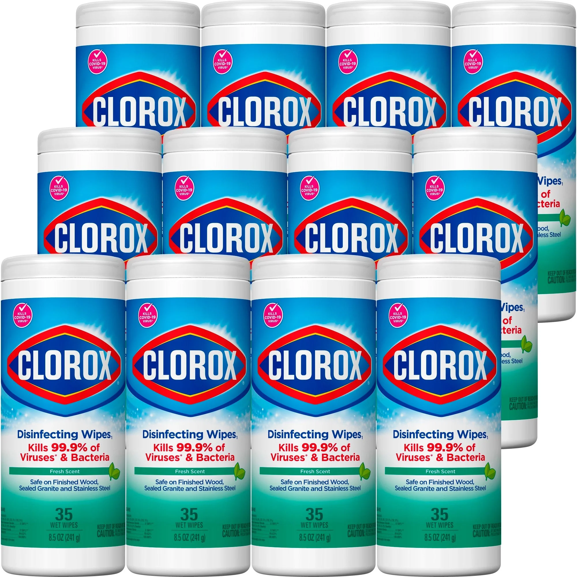 The Clorox Company Clorox Disinfecting Wipes, Fresh Scent, 35 ct. (12/CS) - Image 4