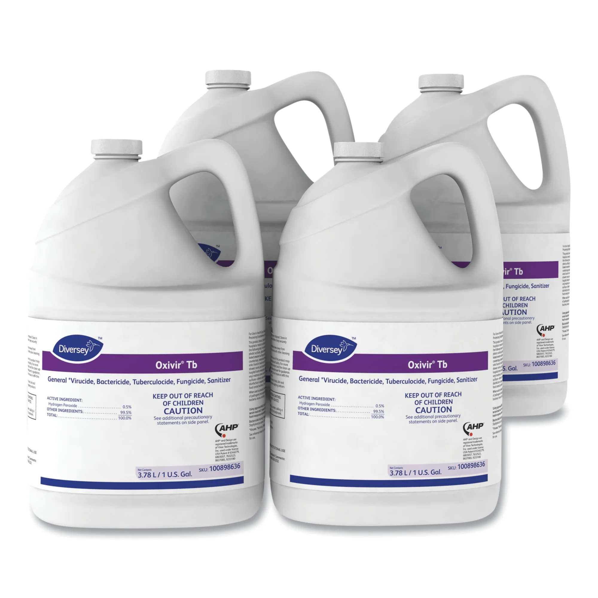 Essendant Co/United Stationers Surface Disinfectant Cleaner Diversey Oxivir Tb Peroxide Based Manual Pour Liquid 1 gal. Jug Cherry Almond Scent NonSterile (4/CT) - Image 3