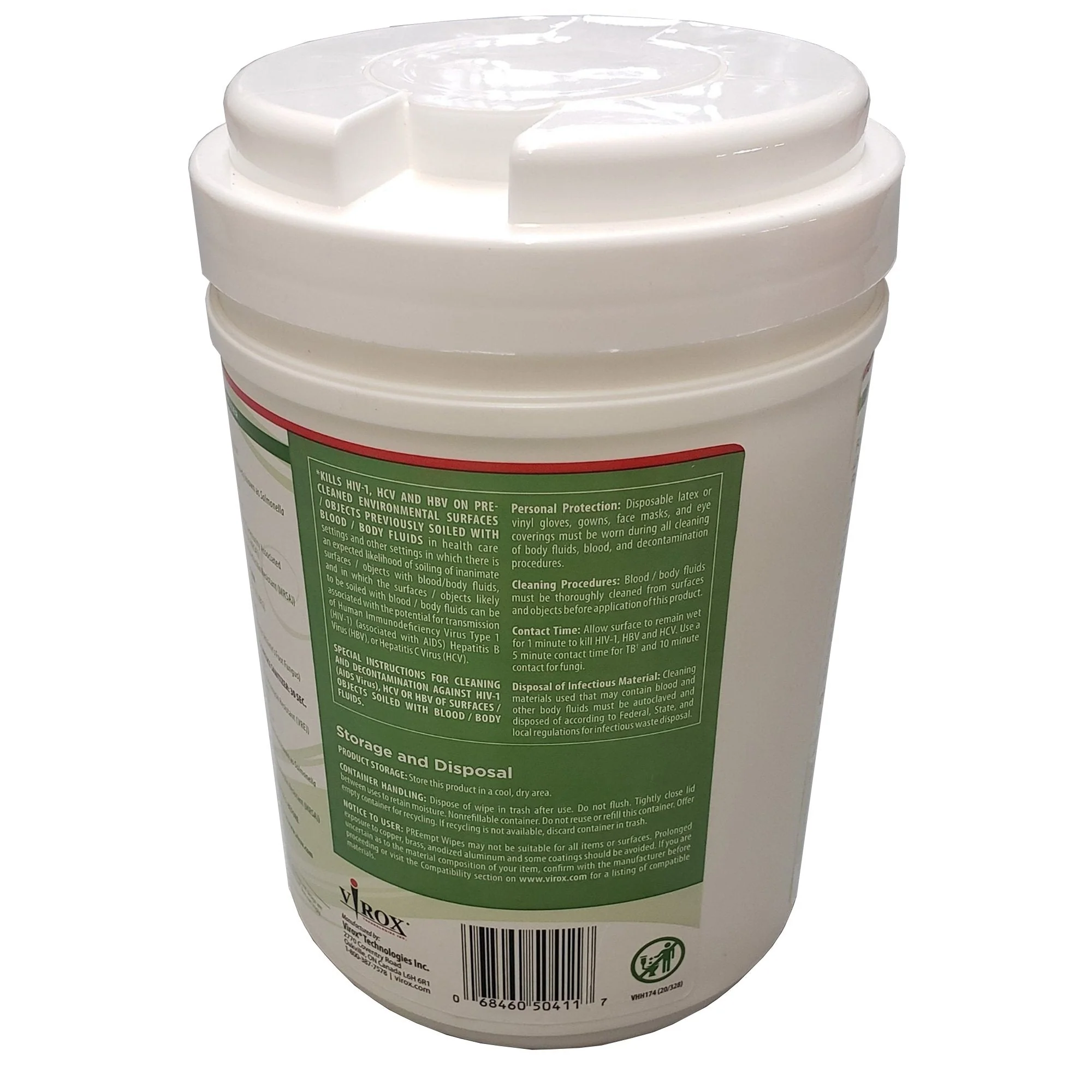 Contec Inc PREempt Hydrogen Peroxide Surface Disinfectant Cleaner Wipes (12/CS) - Image 2