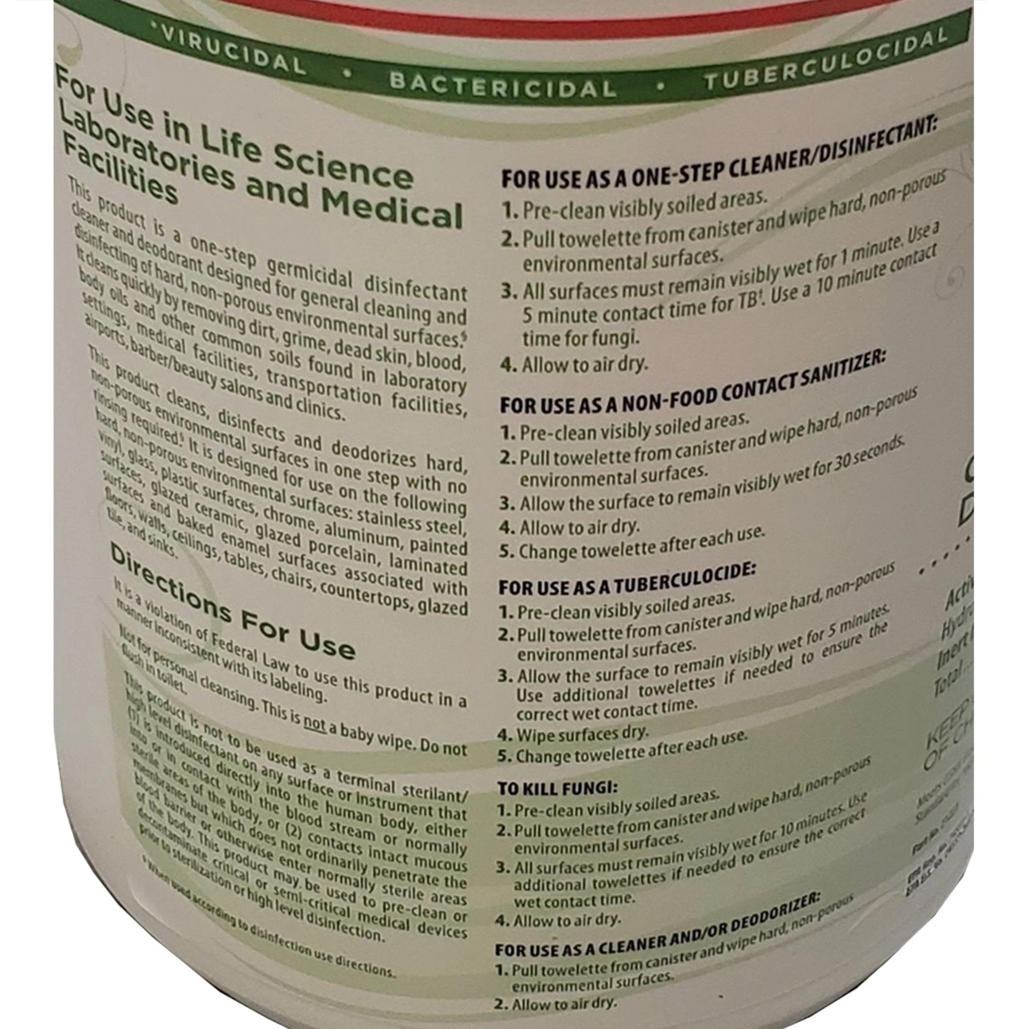 Contec Inc PREempt Hydrogen Peroxide Surface Disinfectant Cleaner Wipes (12/CS) - Image 3