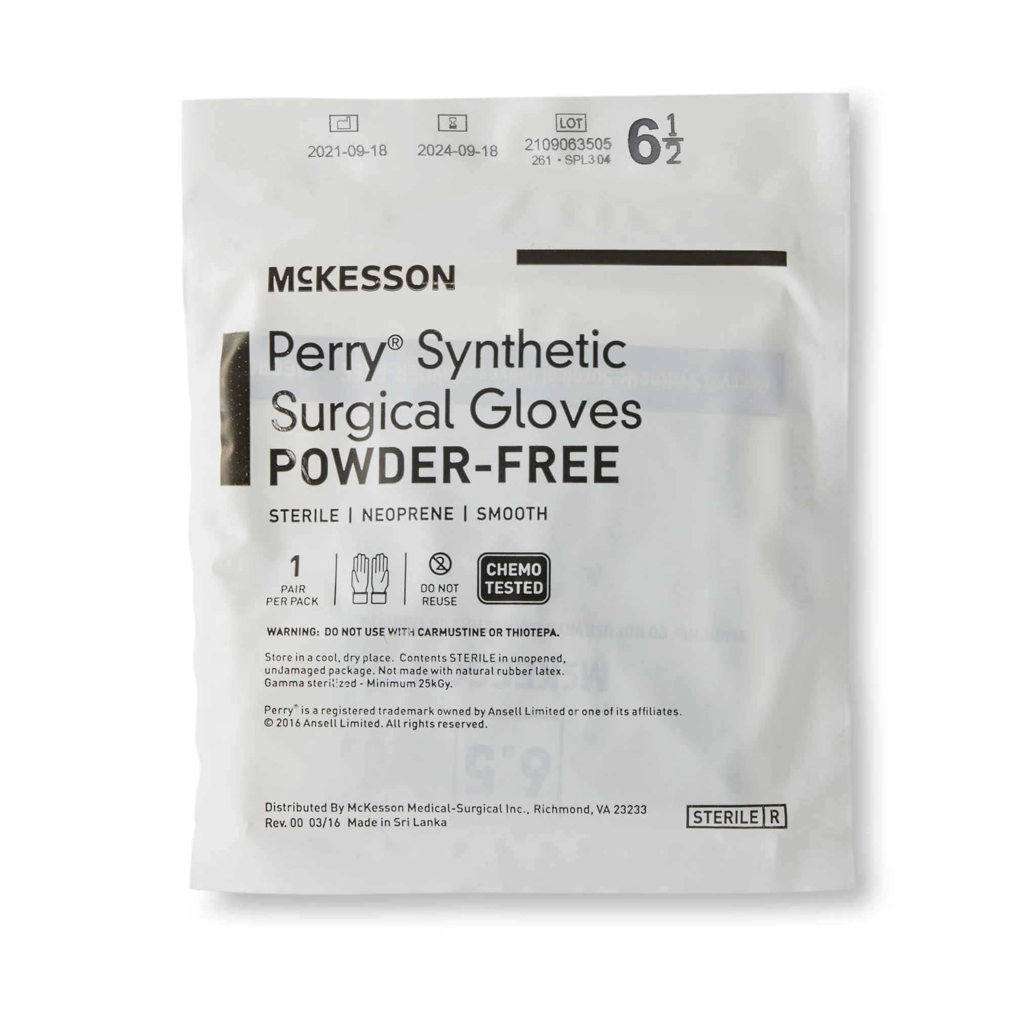 McKesson Brand McKesson Perry Performance Plus Polychloroprene Surgical Glove, Size 6.5, Green (200/CS) - Image 4