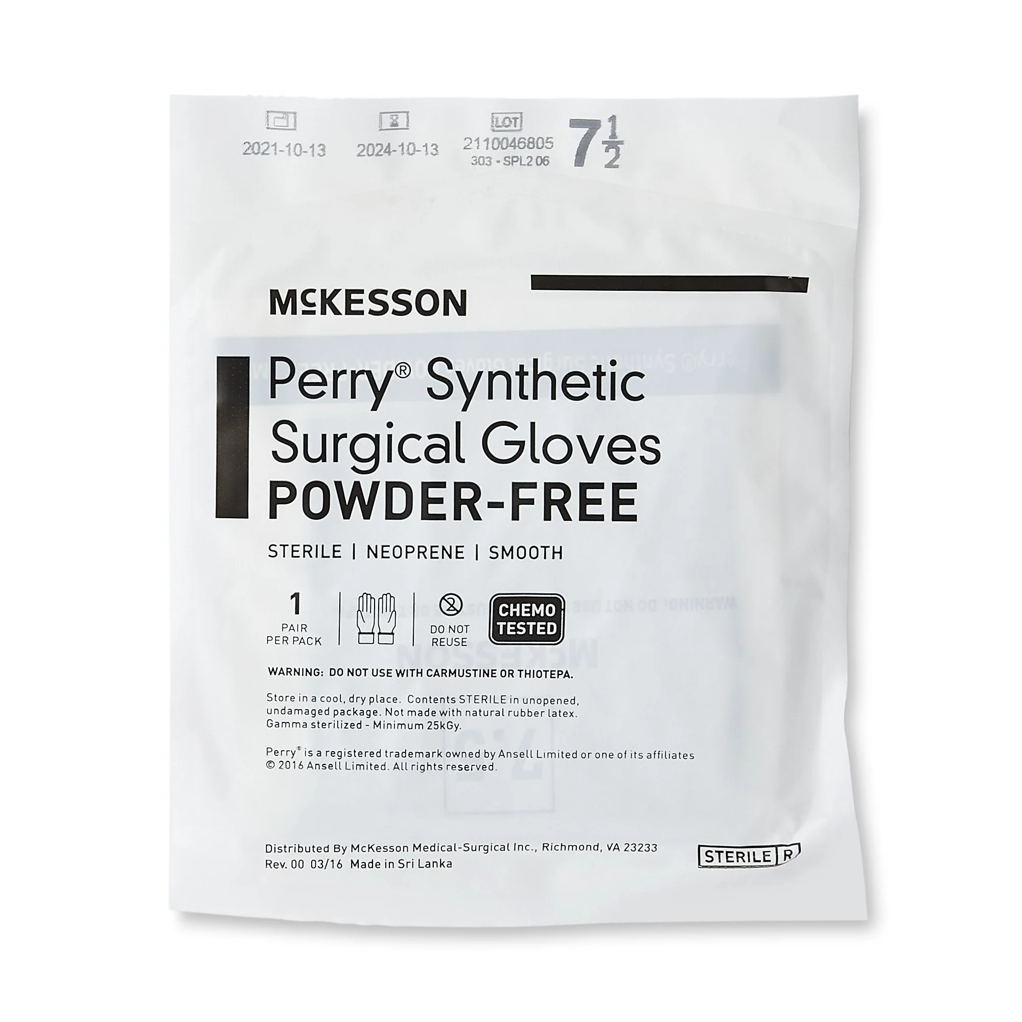 McKesson Brand McKesson Perry Performance Plus Polychloroprene Surgical Glove, Size 7.5, Green (200/CS) - Image 4
