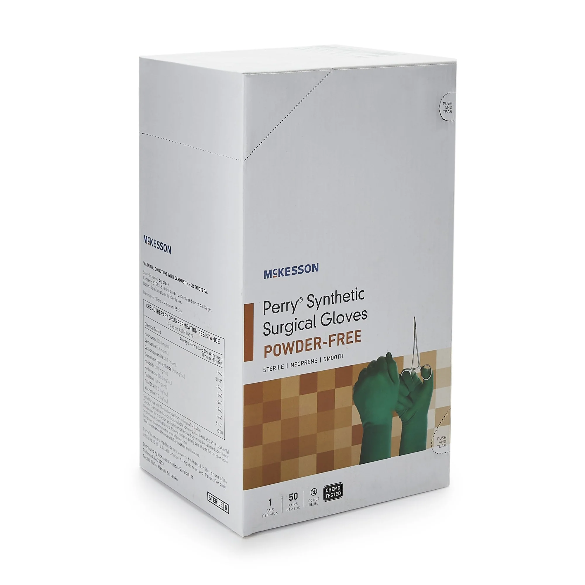 McKesson Brand McKesson Perry Performance Plus Polychloroprene Surgical Glove, Size 7.5, Green (200/CS) - Image 5