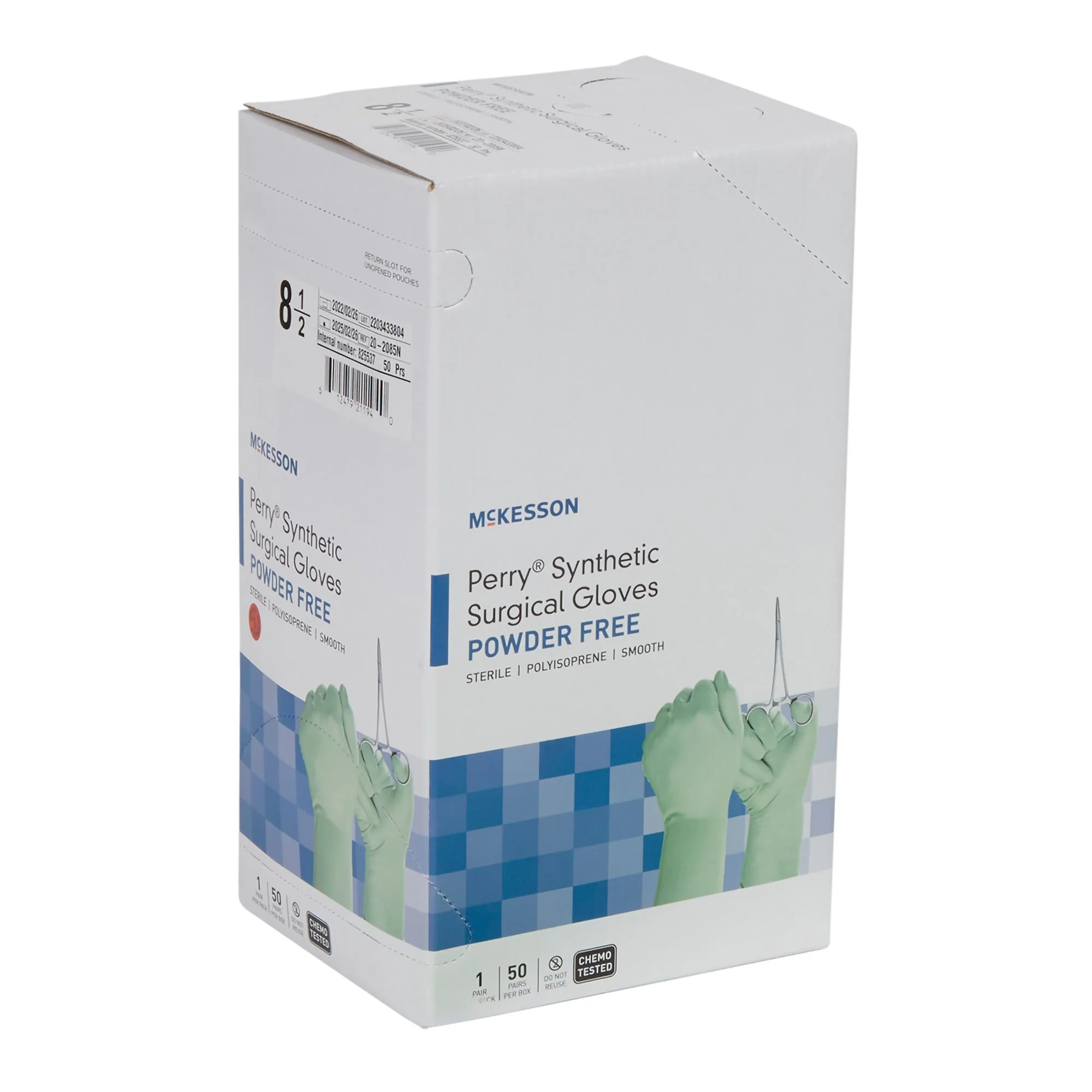 McKesson Brand McKesson Perry Performance Plus Polyisoprene Surgical Glove, Size 8.5, Green (200/CS) - Image 5