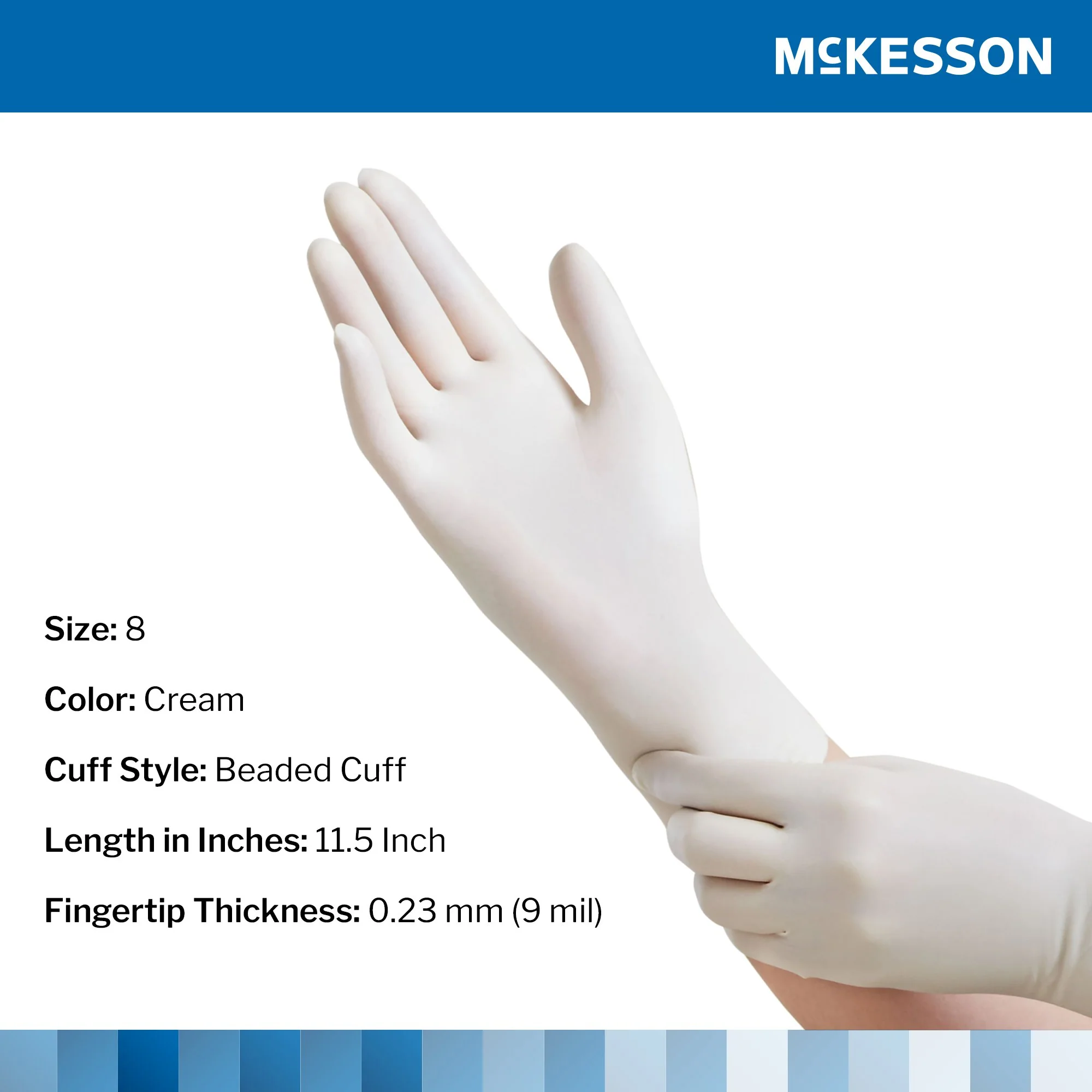 McKesson Brand McKesson Perry Performance Plus Surgical Glove, Size 8, Cream (200/CS) - Image 2