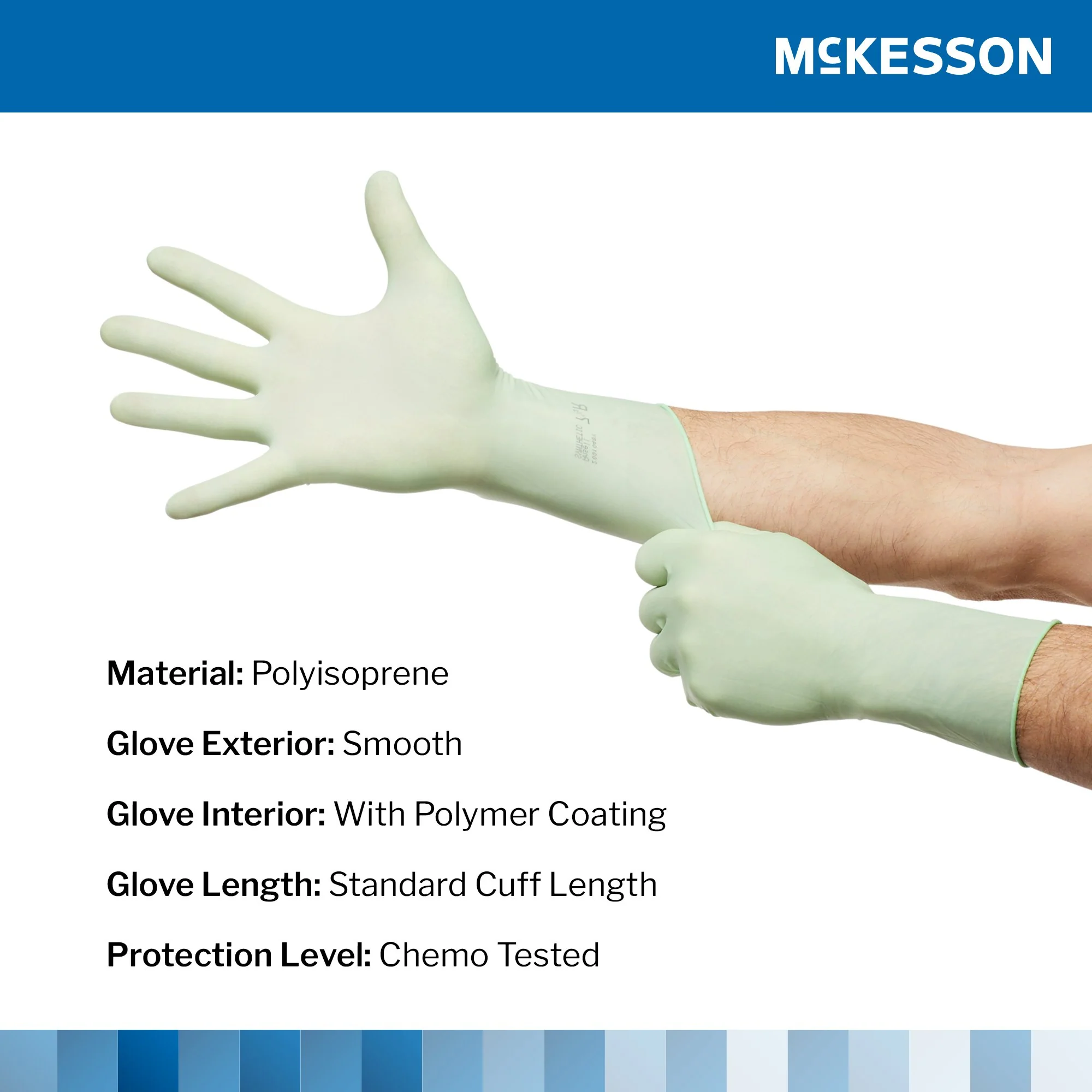 McKesson Brand McKesson Perry Performance Plus Polyisoprene Surgical Glove, Size 9, Green (200/CS) - Image 3