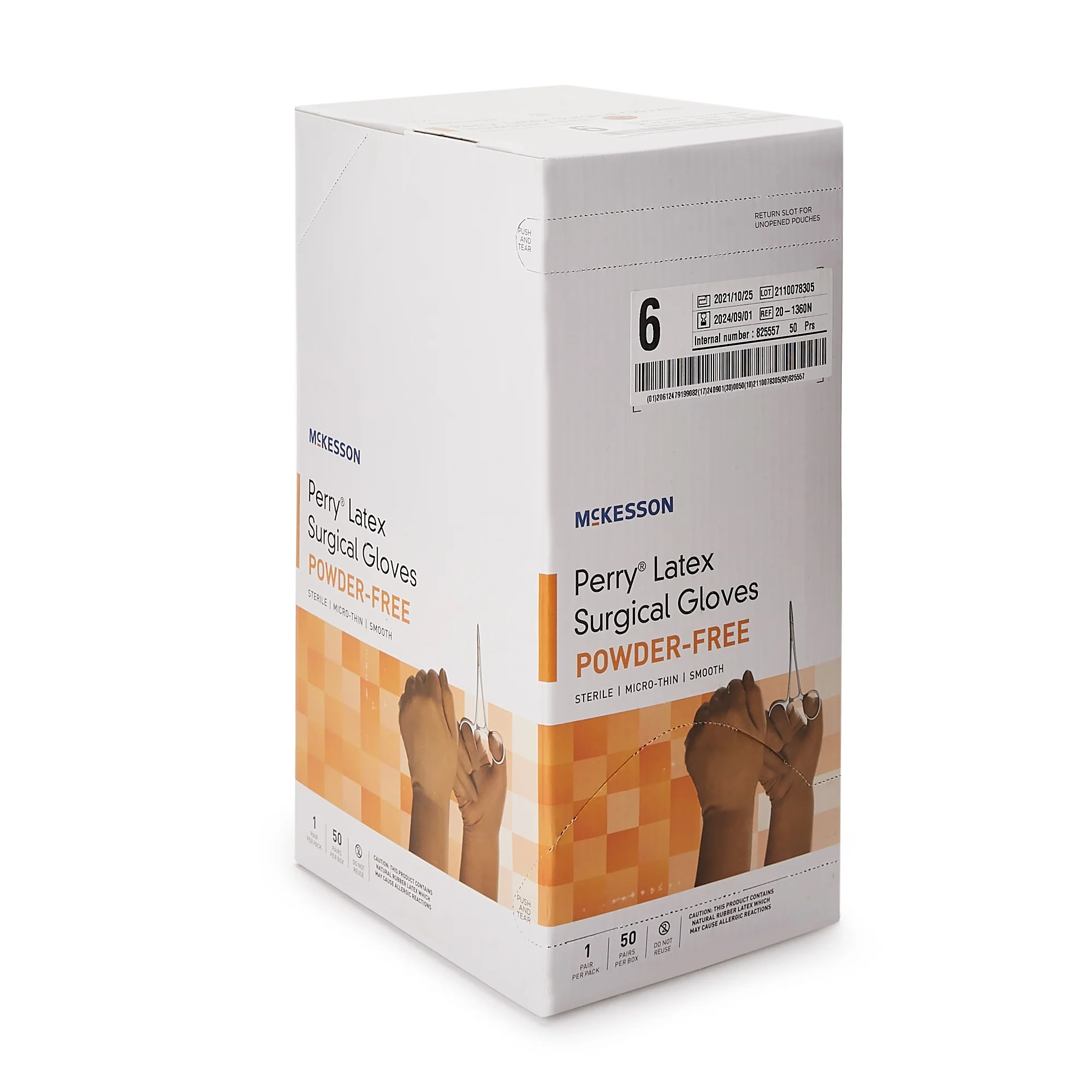 McKesson Brand McKesson Perry Latex Surgical Glove, Size 6, Brown (200/CS) - Image 6