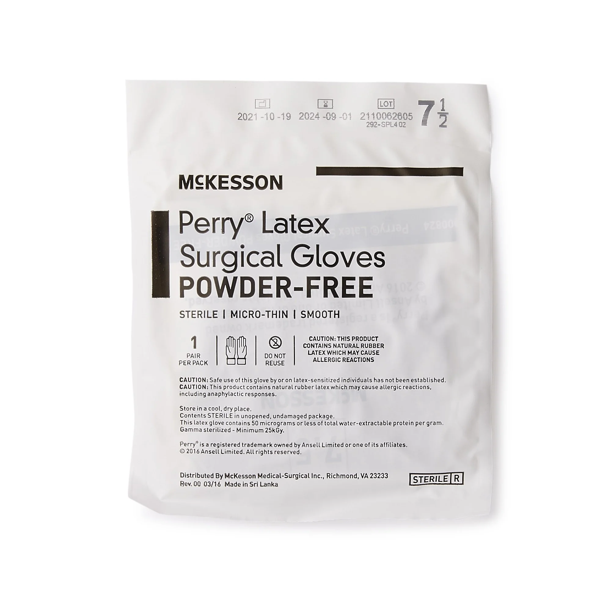 McKesson Brand McKesson Perry Latex Surgical Glove, Size 7.5, Brown (200/CS) - Image 4