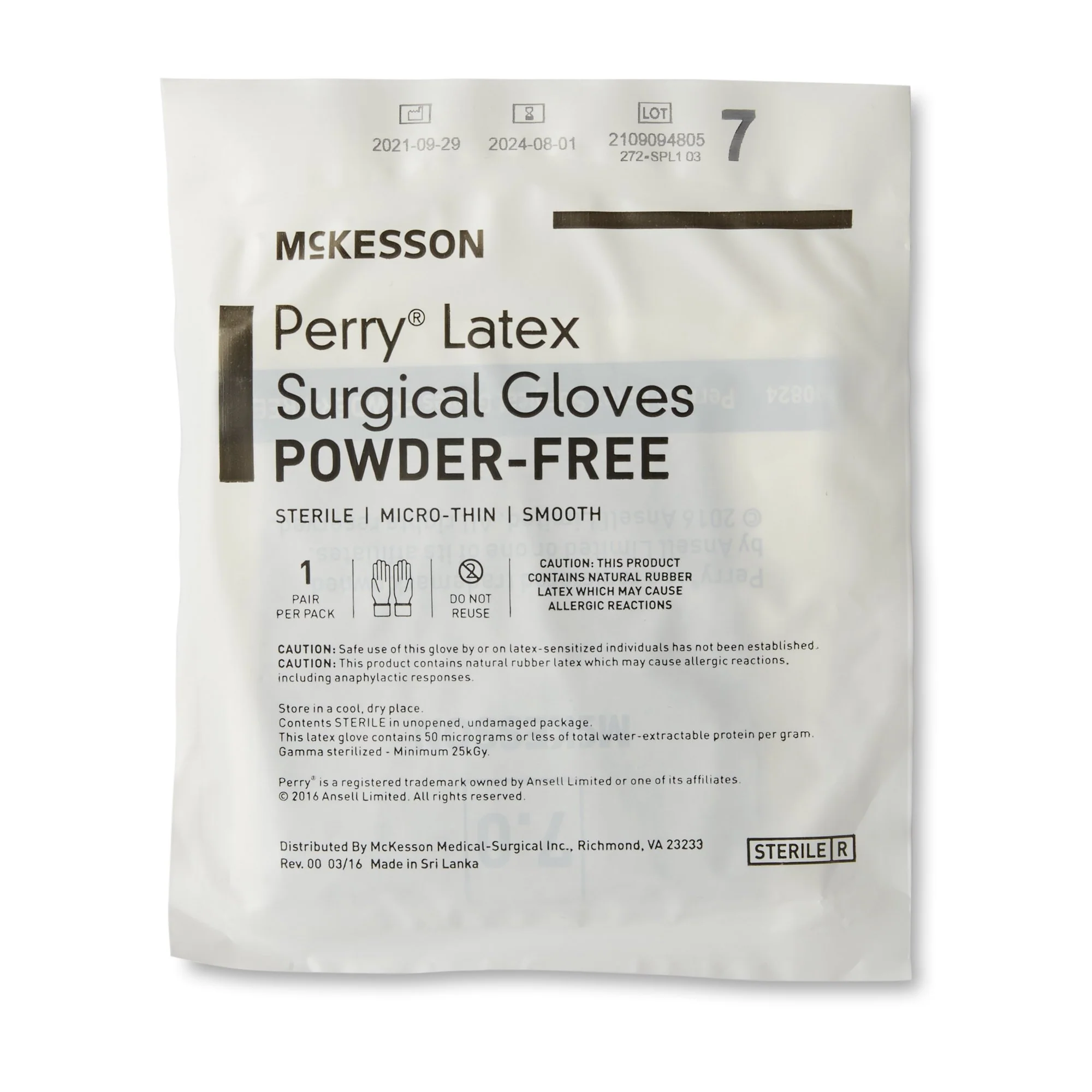 McKesson Brand McKesson Perry Latex Surgical Glove, Size 7, Brown (200/CS) - Image 4