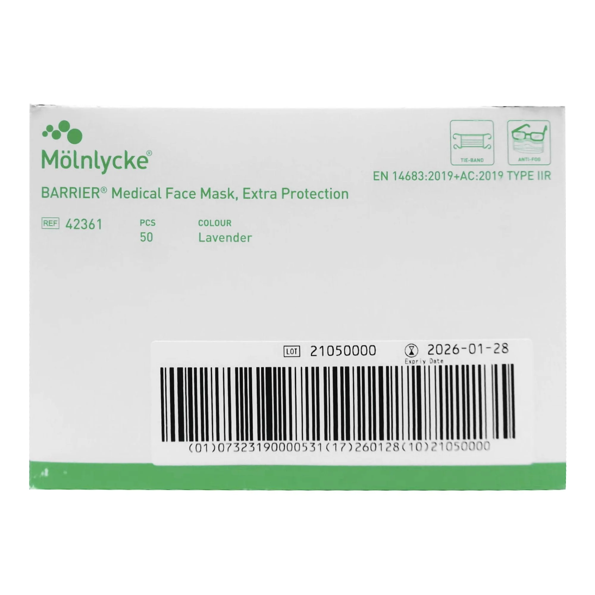 Molnlycke Barrier Laser Plume Surgical Mask type 2R (500/CS)
