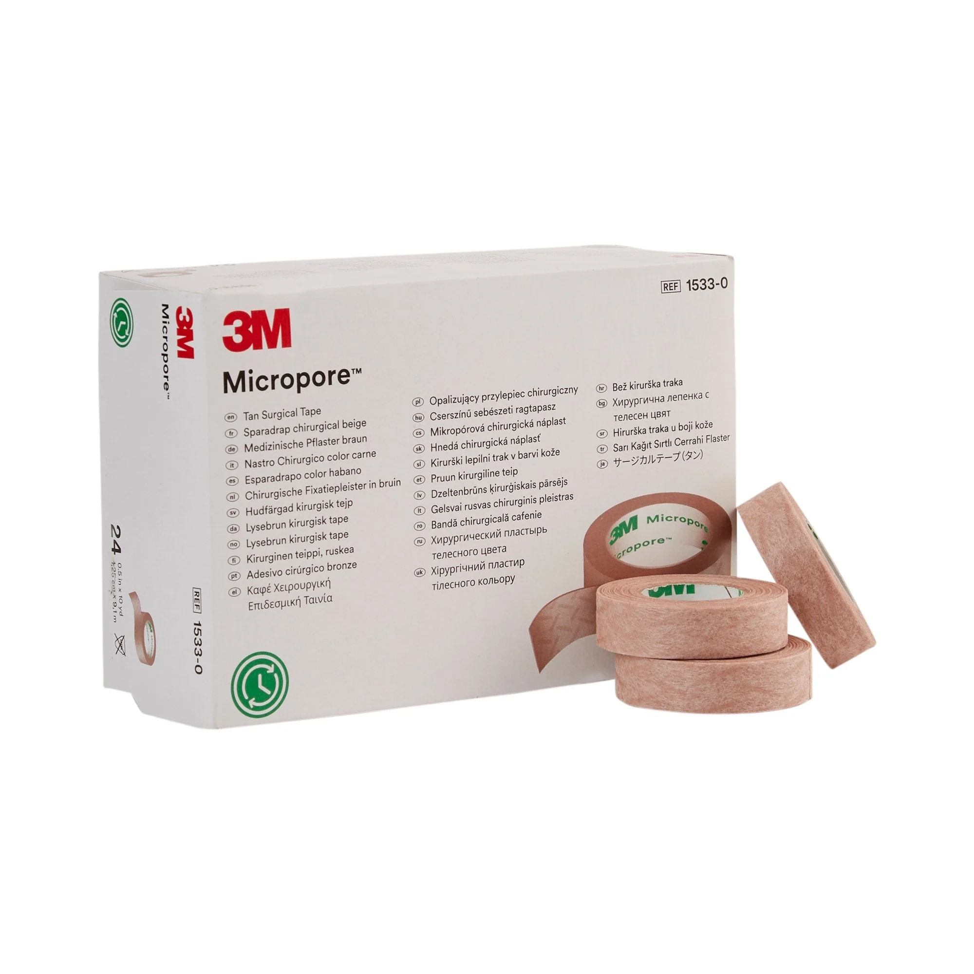 Solventum Corporation 3M Micropore Paper Medical Tape, 1/2 Inch x 10 Yard, Tan (240/CS)