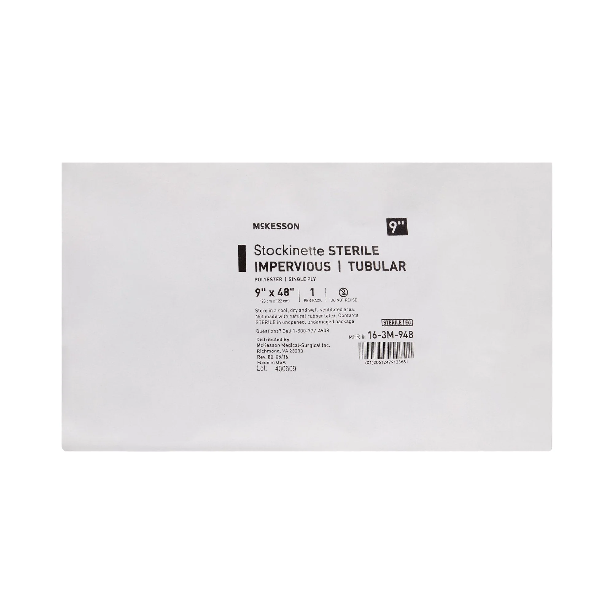 McKesson Brand McKesson Impervious Surgical Stockinette, 9 x 48 Inch (12/CS)