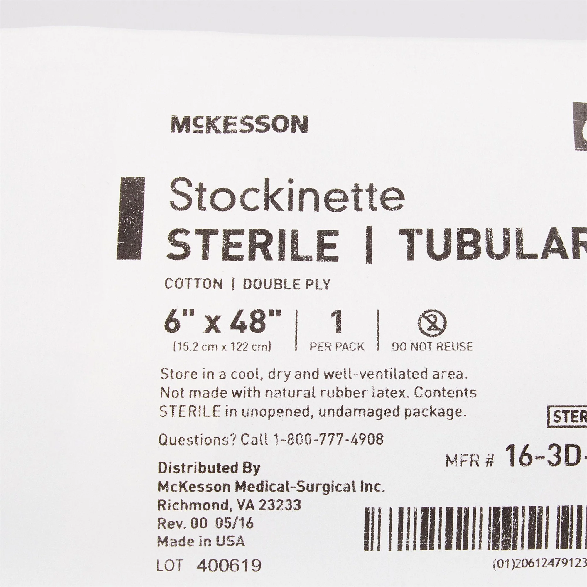 McKesson Brand McKesson Beige Cotton Tubular Stockinette, 6 x 48 Inch (18/CS) - Image 3