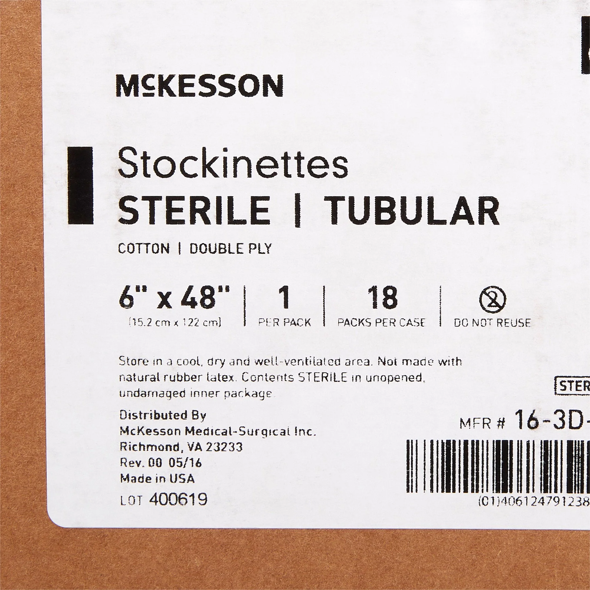 McKesson Brand McKesson Beige Cotton Tubular Stockinette, 6 x 48 Inch (18/CS) - Image 5