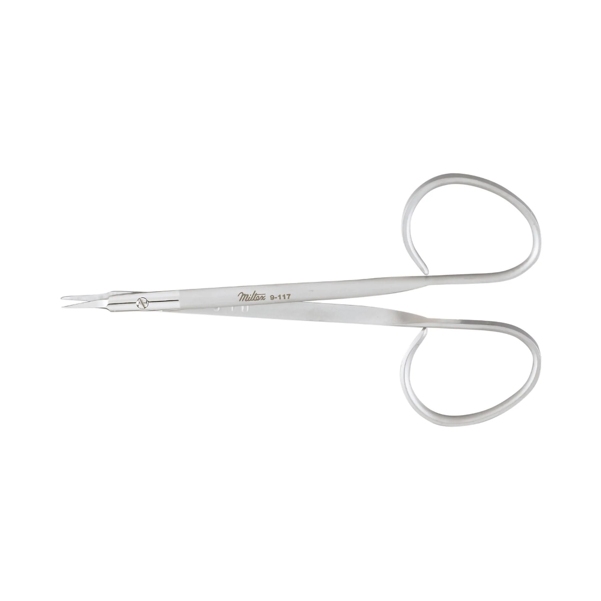 Integra Lifesciences Suture Scissors Miltex 4-7/8 Inch Length OR / Surgical Grade German Stainless Steel NonSterile Finger Ring Handle Curved Sharp Tip / Sharp Tip