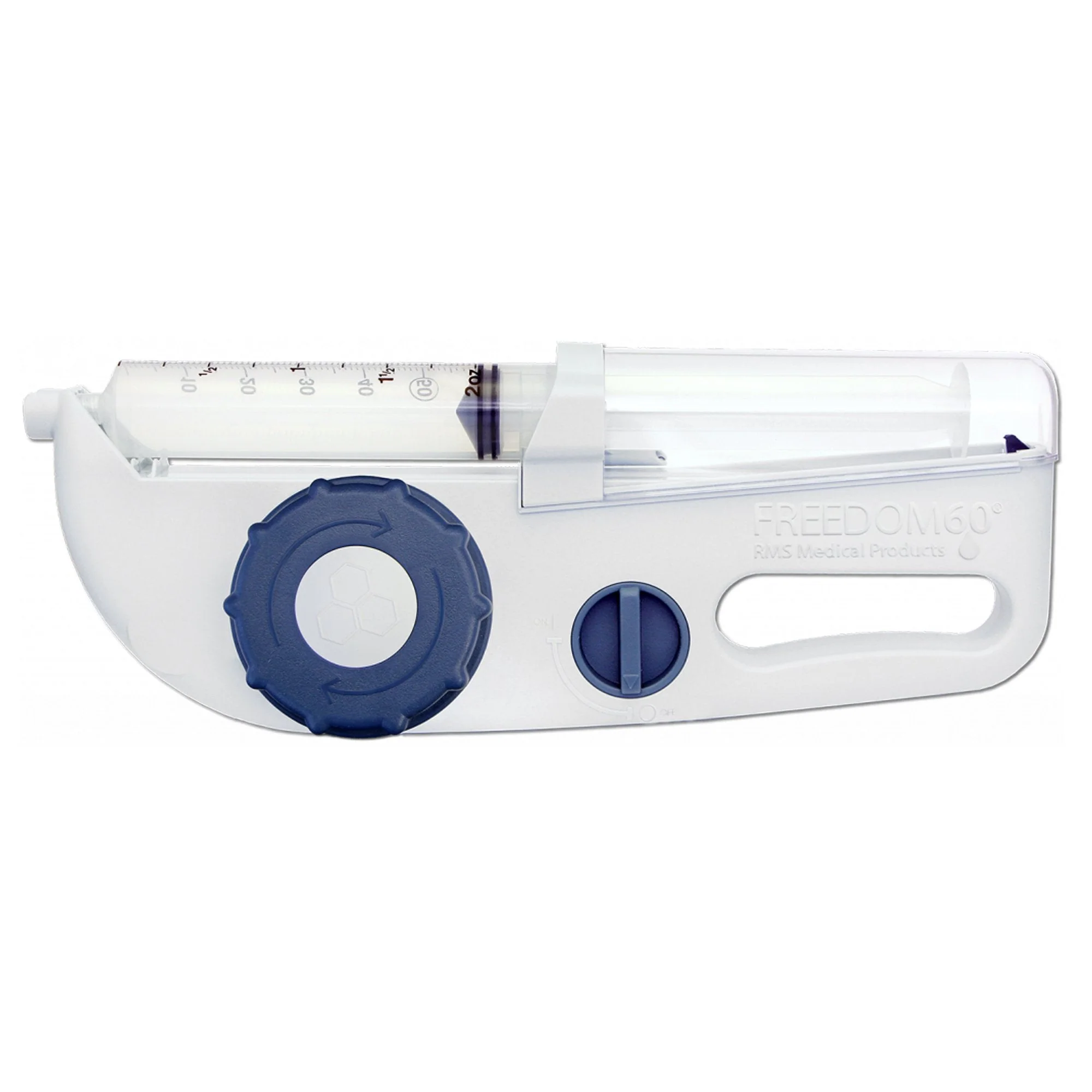 Syringe Infusion Pump Freedom60 Mechanical NonWireless 14 oz. Capacity 1 mL to 50 mL Volume 1/2 mL / Hr. to 1200 mL / Hr. Flow Rate Without Display