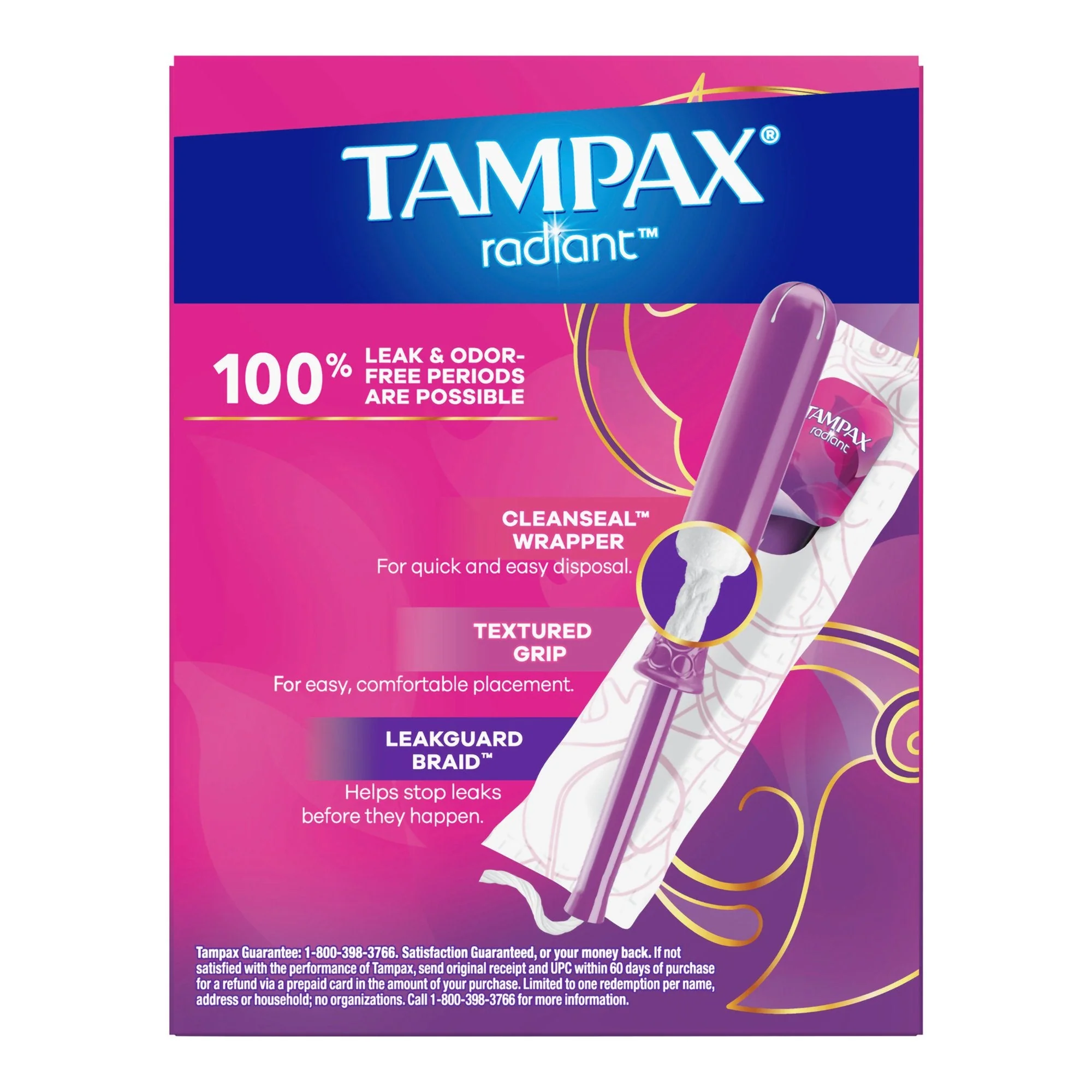 Procter & Gamble Tampax Radiant Tampons Regular Absorbency Unscented - Image 2