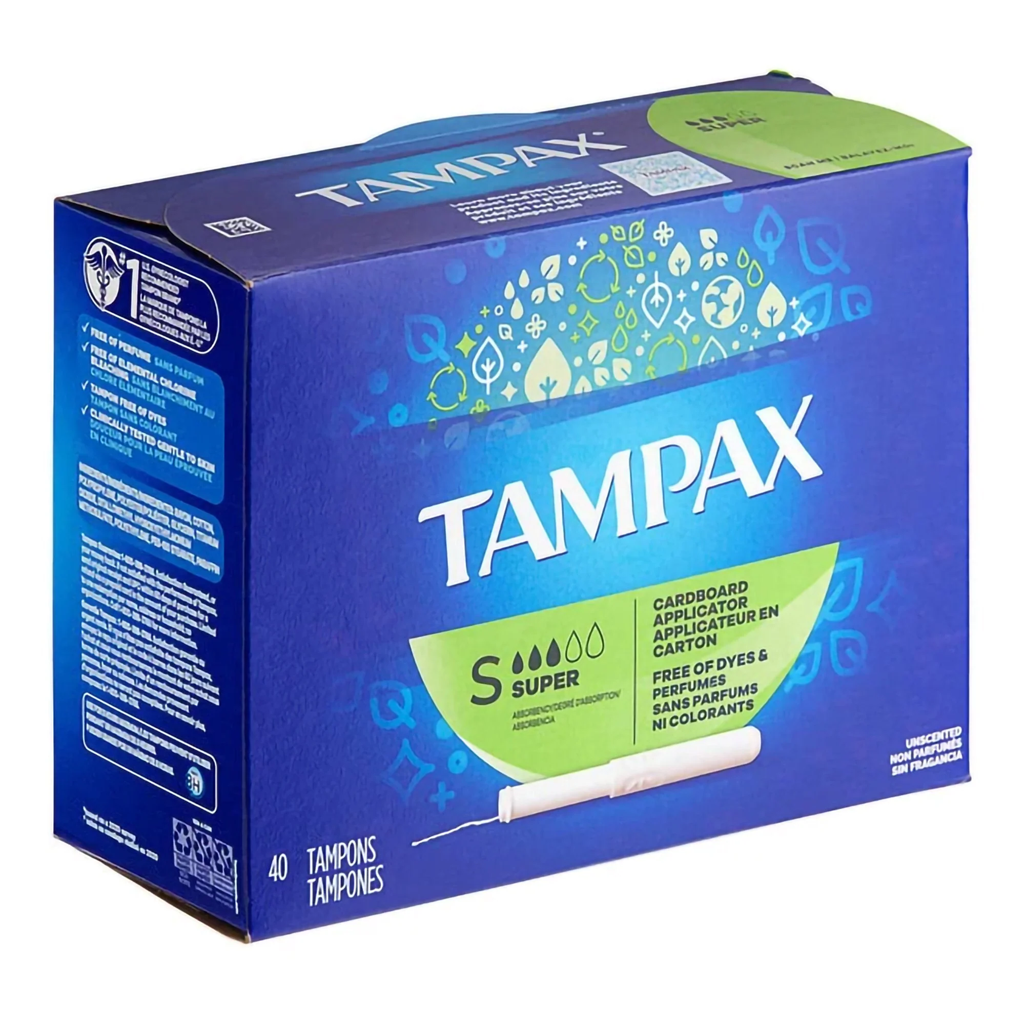 Procter & Gamble Tampax Super Absorbency Unscented Tampons (480/CS)