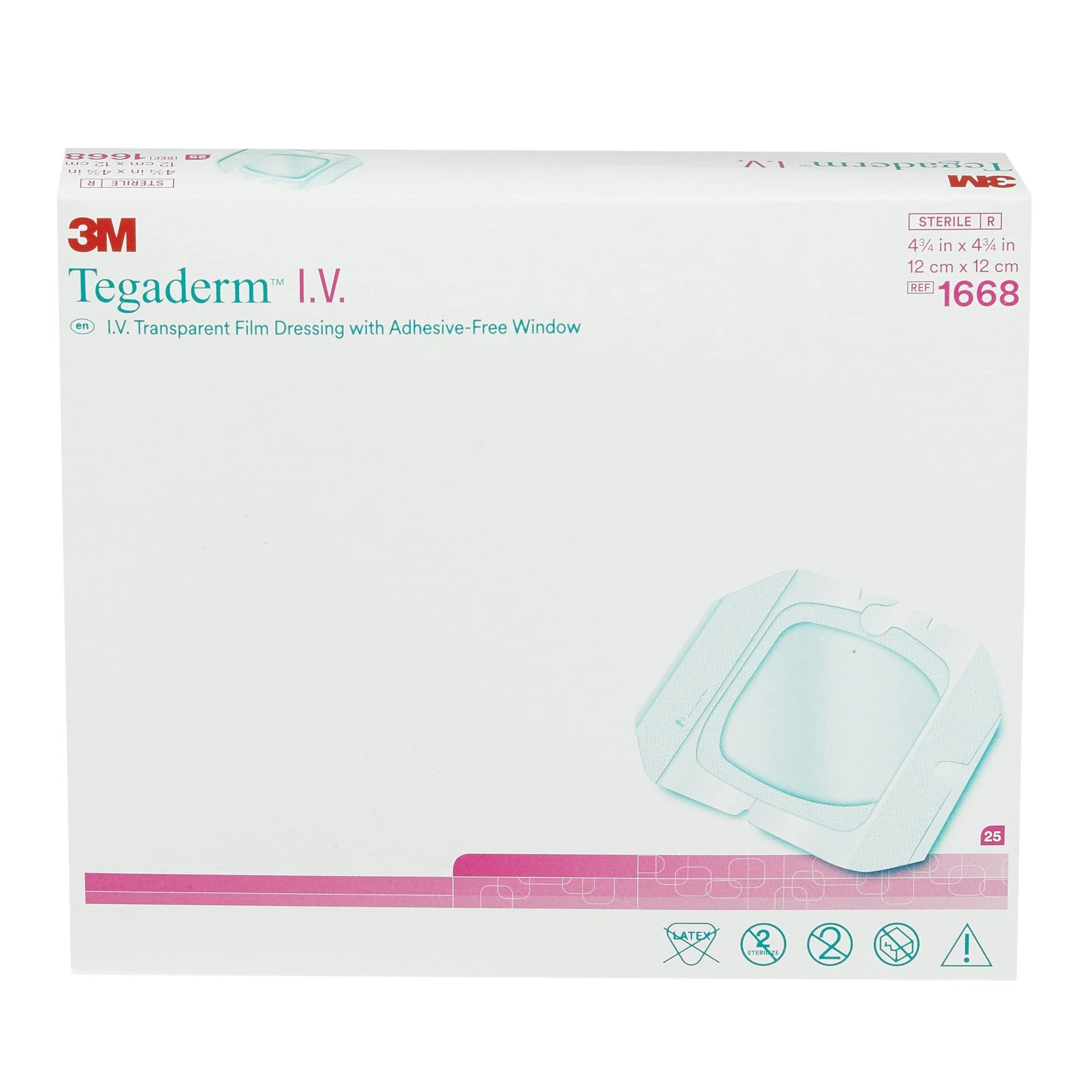 Solventum Corporation 3M Tegaderm I.V. Transparent Film Dressing with Adhesive-Free Window (4/CS) - Image 2
