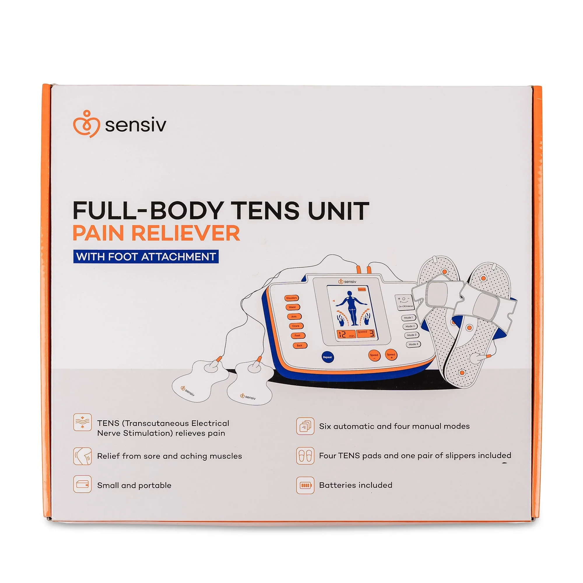 Acutens Inc Sensiv Full-Body TENS Pain Relief Therapy with Foot Attachment (10/CS)