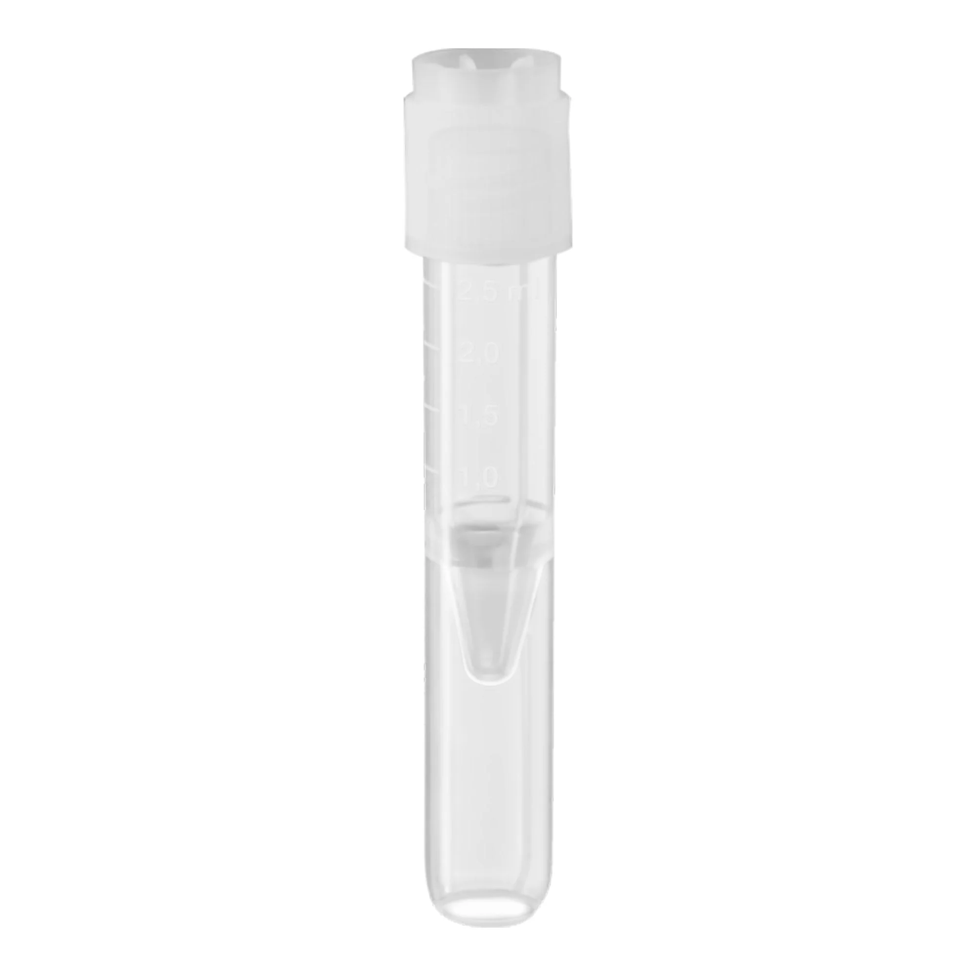 Sarstedt Test Tube Plain 2.5 mL Screw Cap Polypropylene Tube (1000/CS)