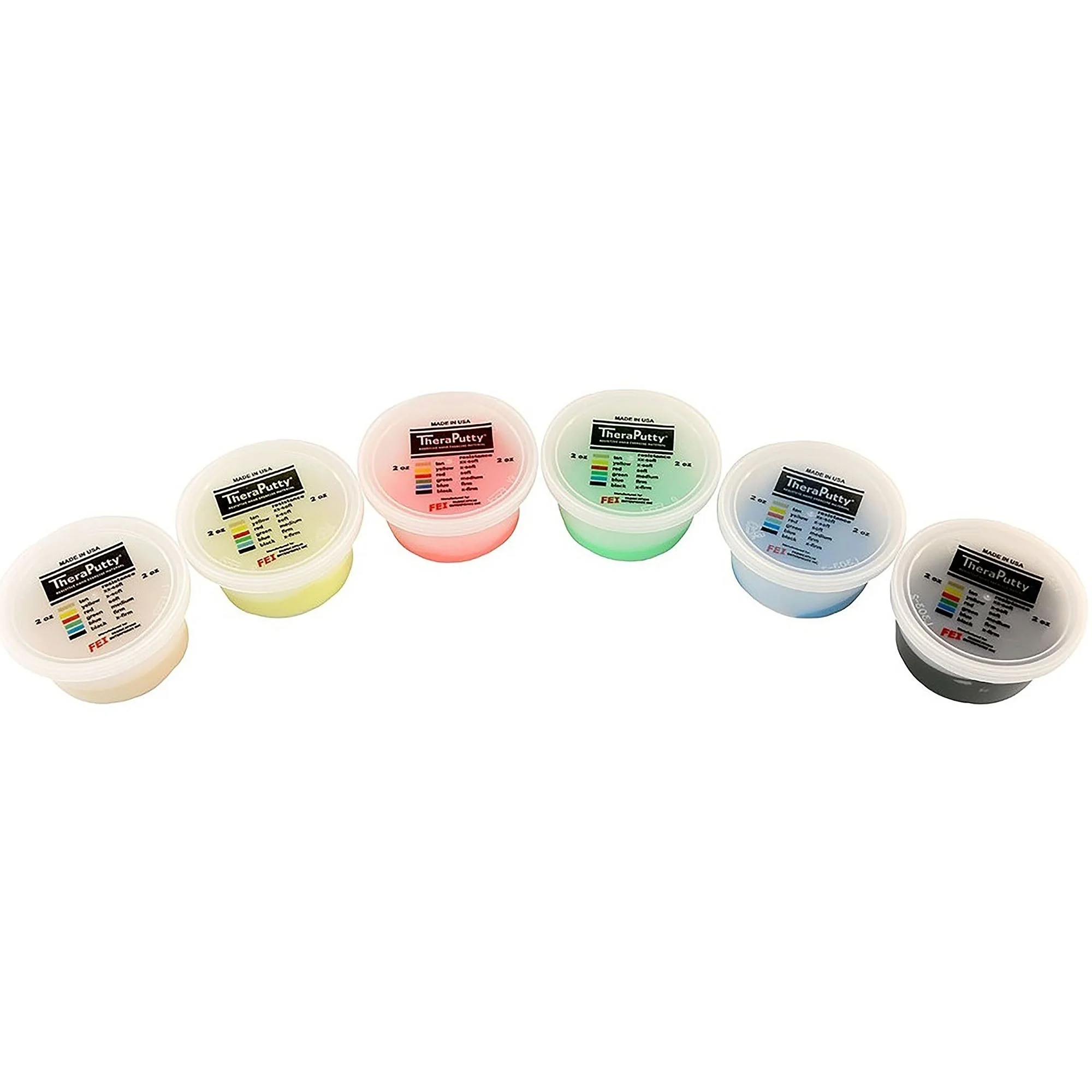 Fabrication Enterprises CanDo TheraPutty Exercise Material, 6 Piece Set - Image 2