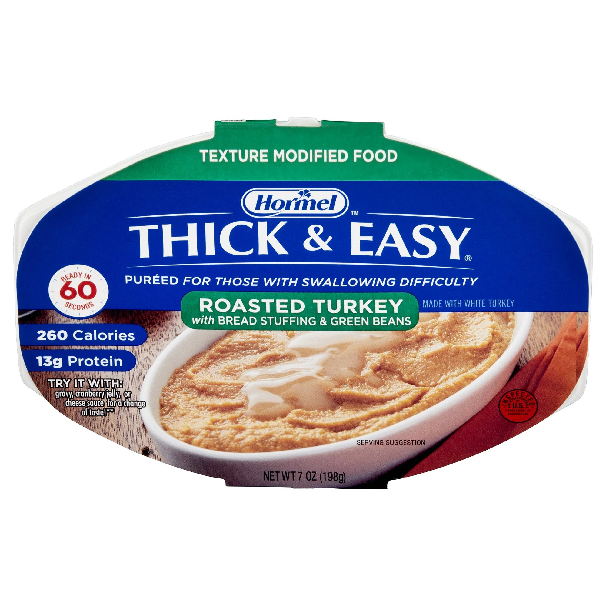 Lyons Magnus LLC Thick & Easy Purées Turkey with Stuffing and Green Beans Purée Thickened Food (7/CS)