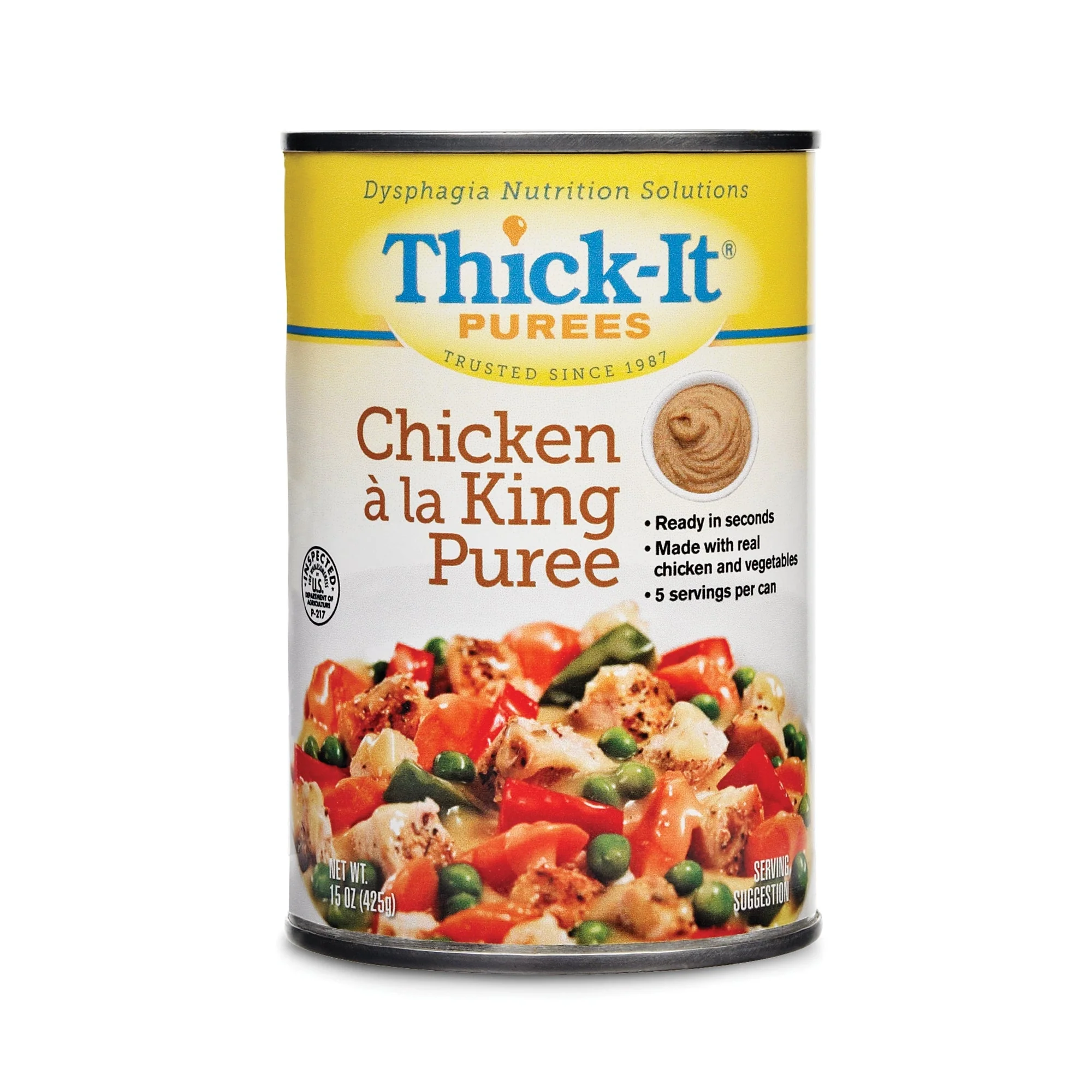 Kent Precision Foods Thick-It Purees Chicken à la King Purée Thickened Food, 15-ounce Can (12/CS)