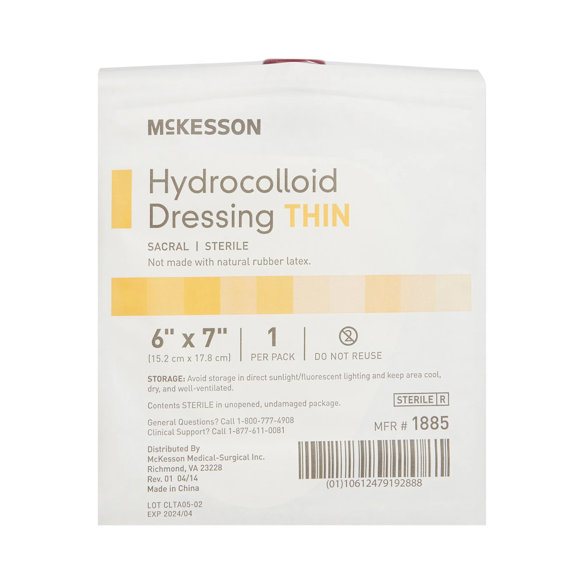 McKesson Brand McKesson Hydrocolloid Dressing, 6 x 7 Inch Sacral (200/CS) - Image 3