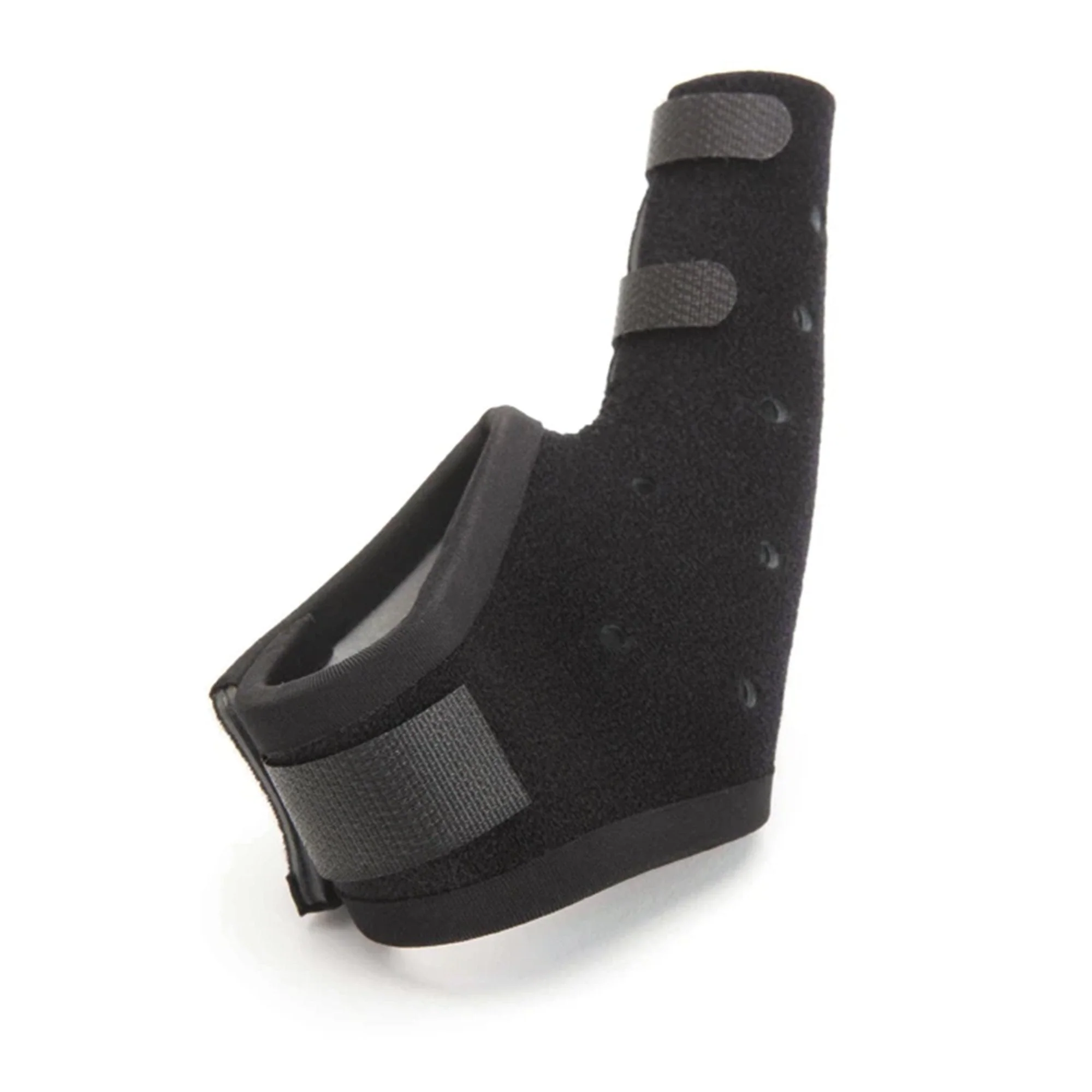 DJO Thumb Brace Exos Extended Short Thumb Spica Adult Small Hook and Loop Strap Closure Left Hand Black