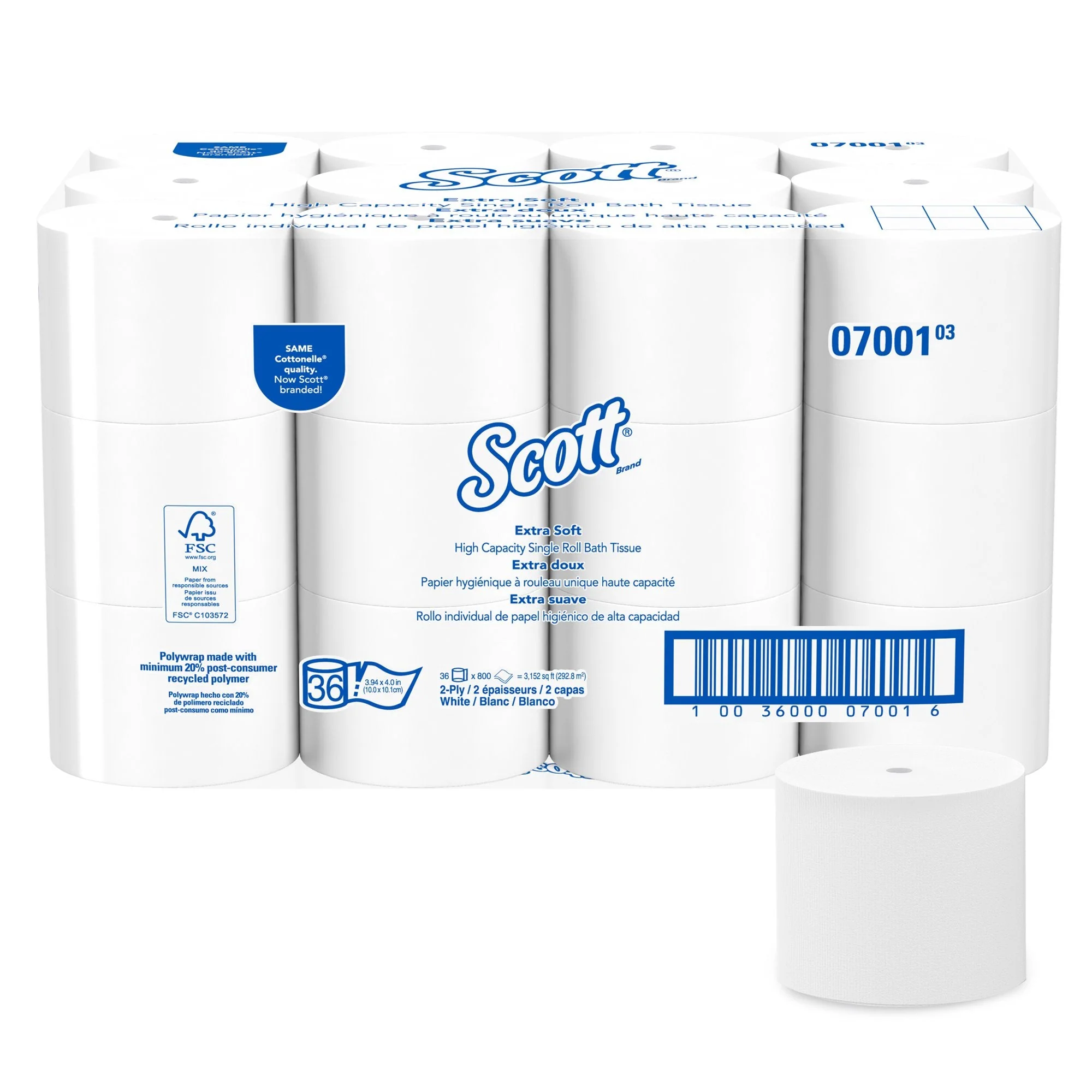 Kimberly Clark Scott Essential Premium Toilet Tissue, Extra Soft (36/CS)