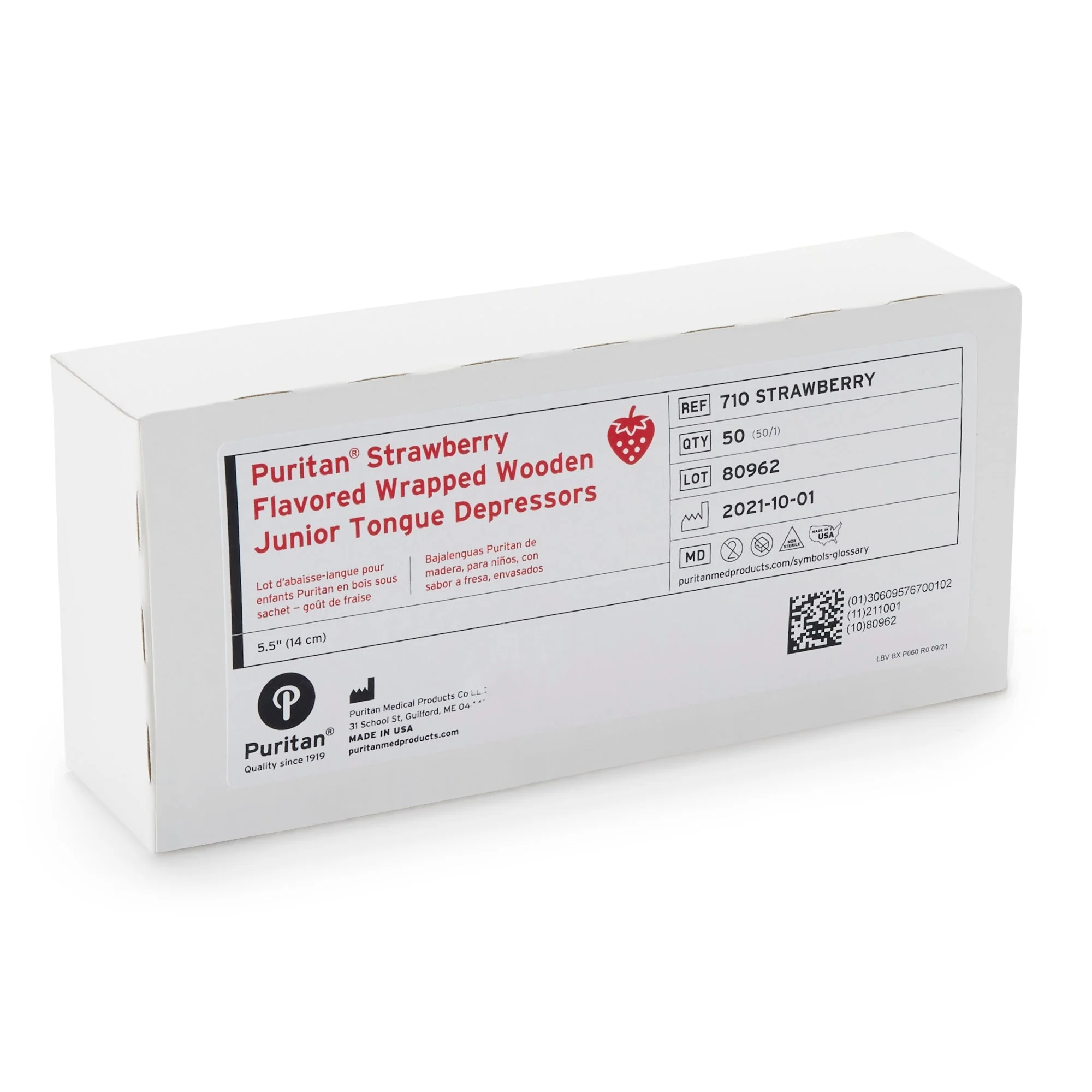 Puritan Medical Products Puritan Tongue Depressor, Strawberry Flavor, 5.5 inches long (1000/CS) - Image 2