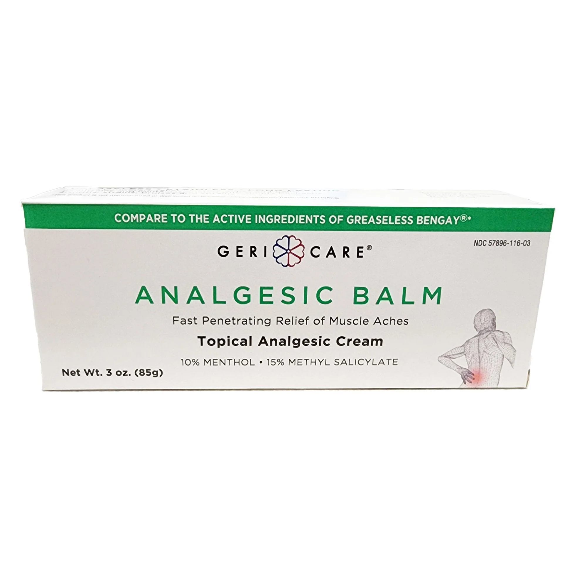 Geri-Care Geri-Care Analgesic Balm Topical Analgesic Cream, 3-ounce tube