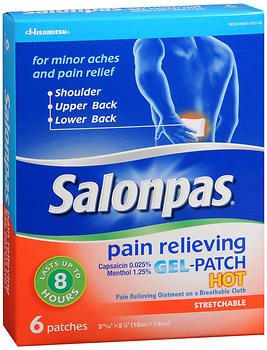 Hisamitsu America Salonpas Gel-Patch Hot Capsaicin / Menthol Topical Pain Relief (6/BX)