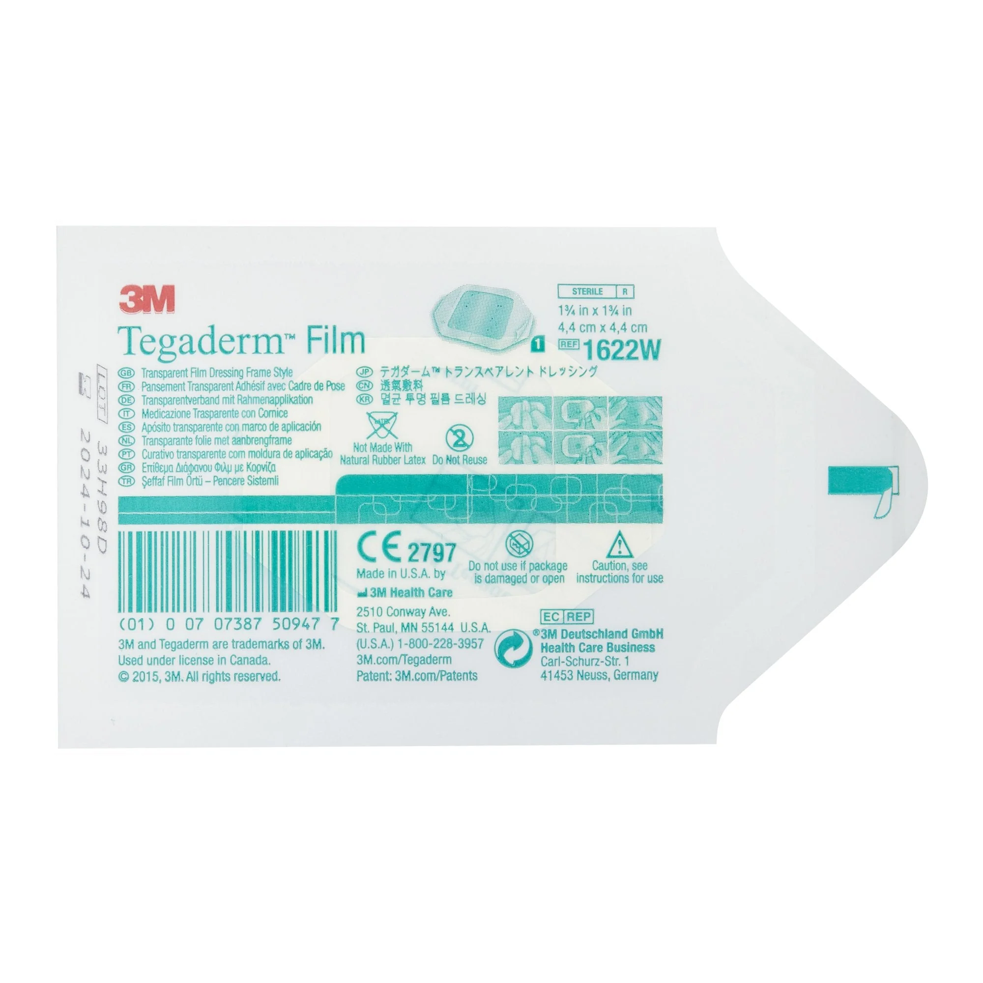 Solventum Corporation 3M Tegaderm Transparent Sterile Film Dressing, 1-3/4 x 1-3/4 Inch (400/CS) - Image 3
