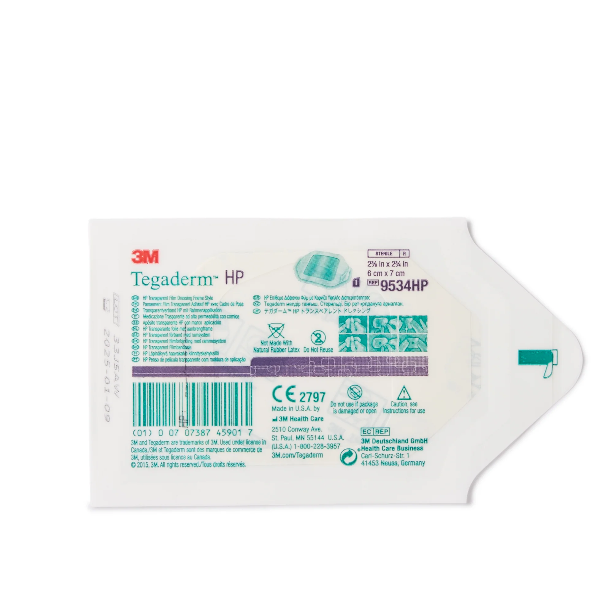 Solventum Corporation 3M Tegaderm HP Transparent Film Dressing, 2-3/8 x 2-3/4 Inch (400/CS) - Image 2