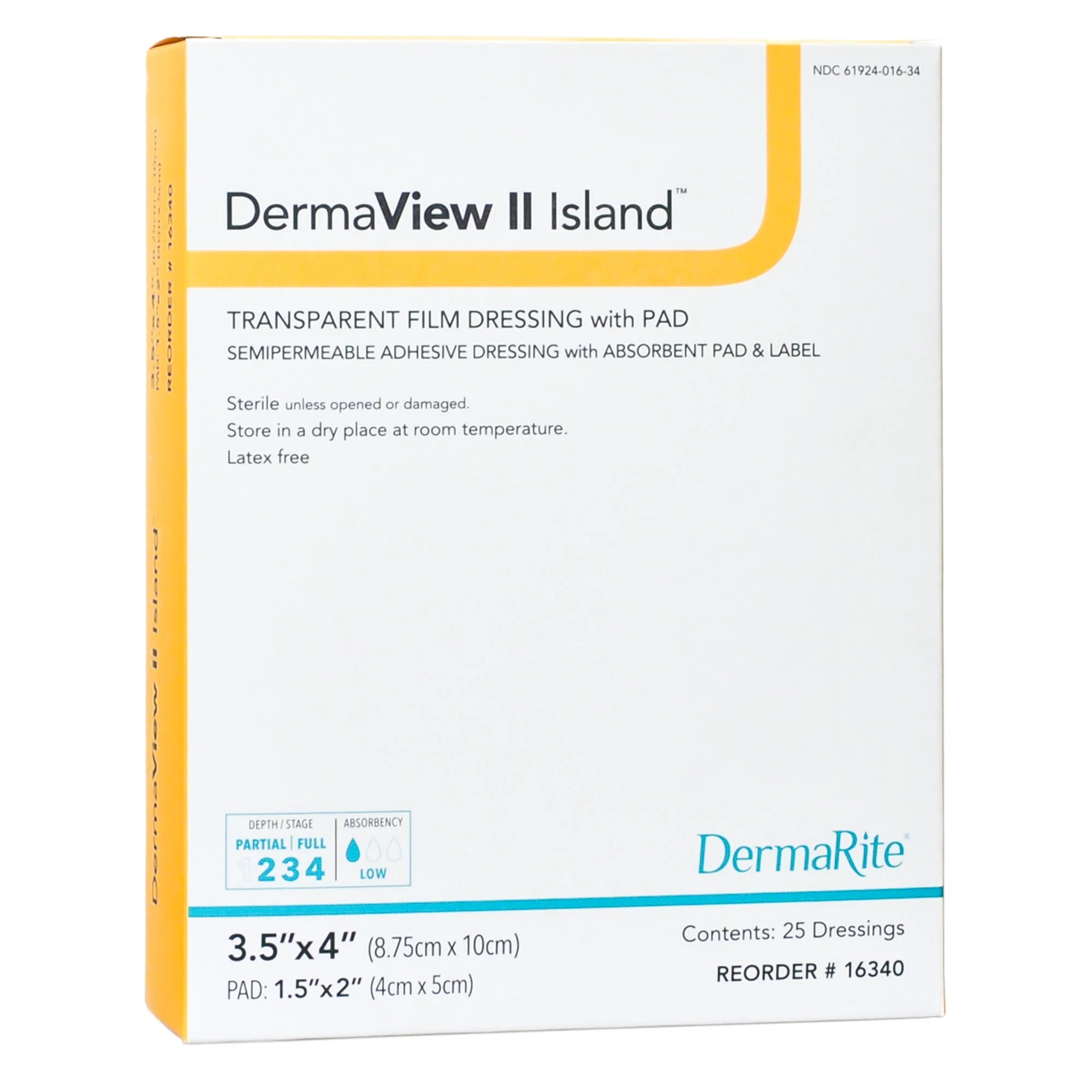 Sion Brands LLC DermaView II Island Transparent Film Dressing with Pad, 3.5 x 4 Inch (25/BX) - Image 2