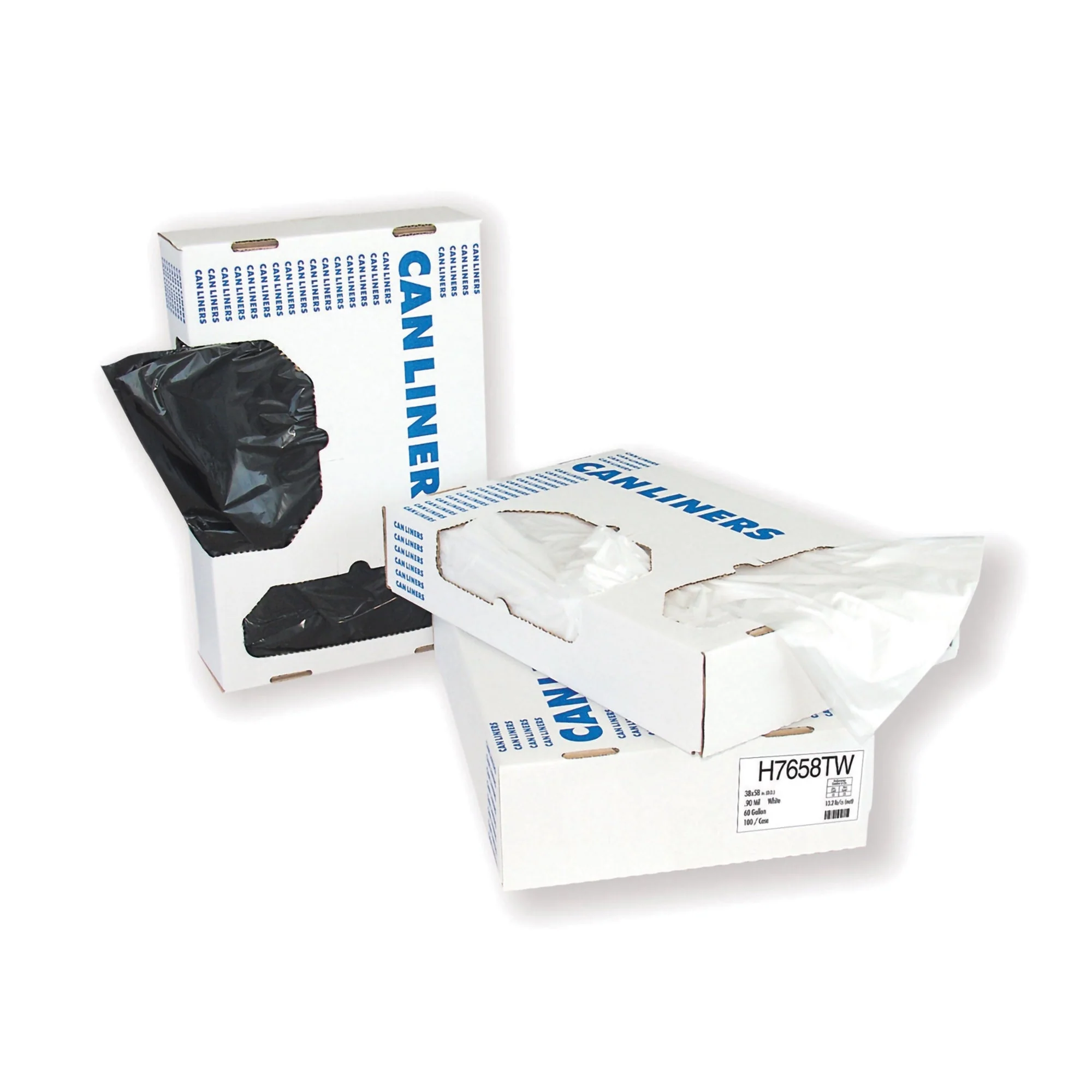 RJ Schinner Co Heritage Super Tuf Trash Bag, White, 45-gallon Capacity (100/CS)