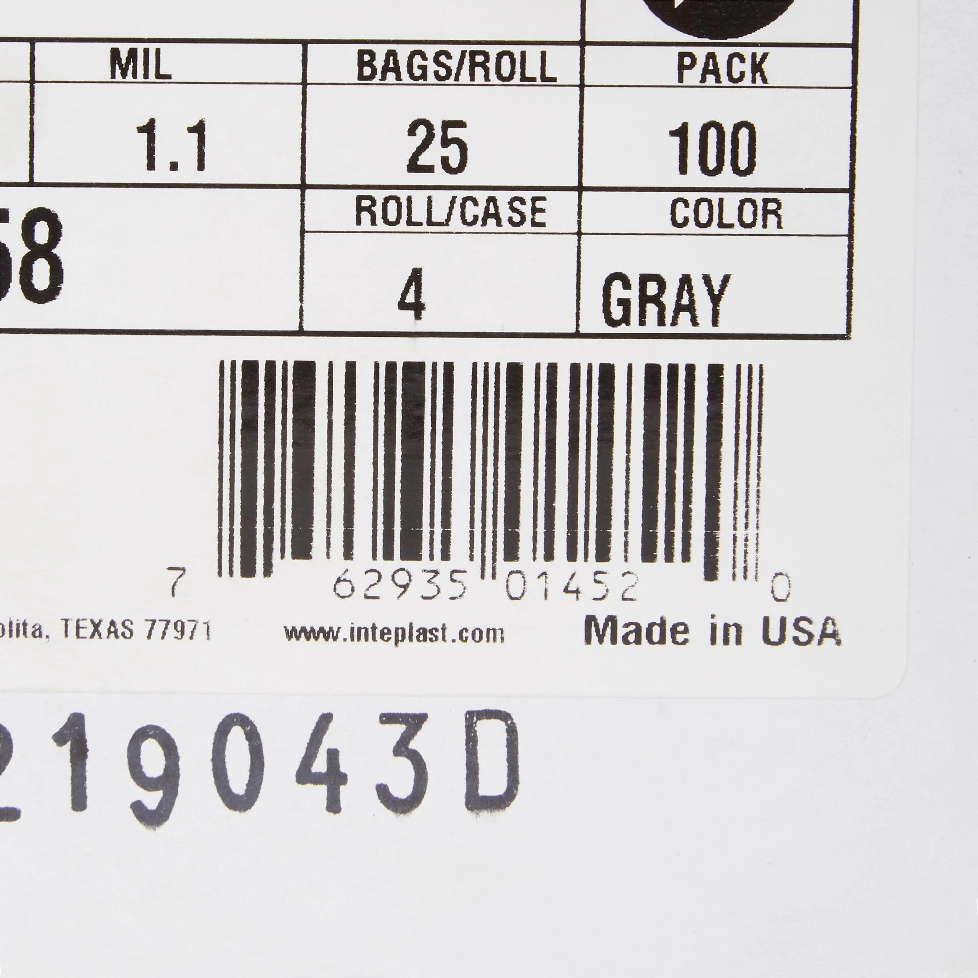 McKesson Brand McKesson Extra Heavy Duty Plus Trash Bag, Gray, 45-gallon Capacity (100/CS) - Image 4