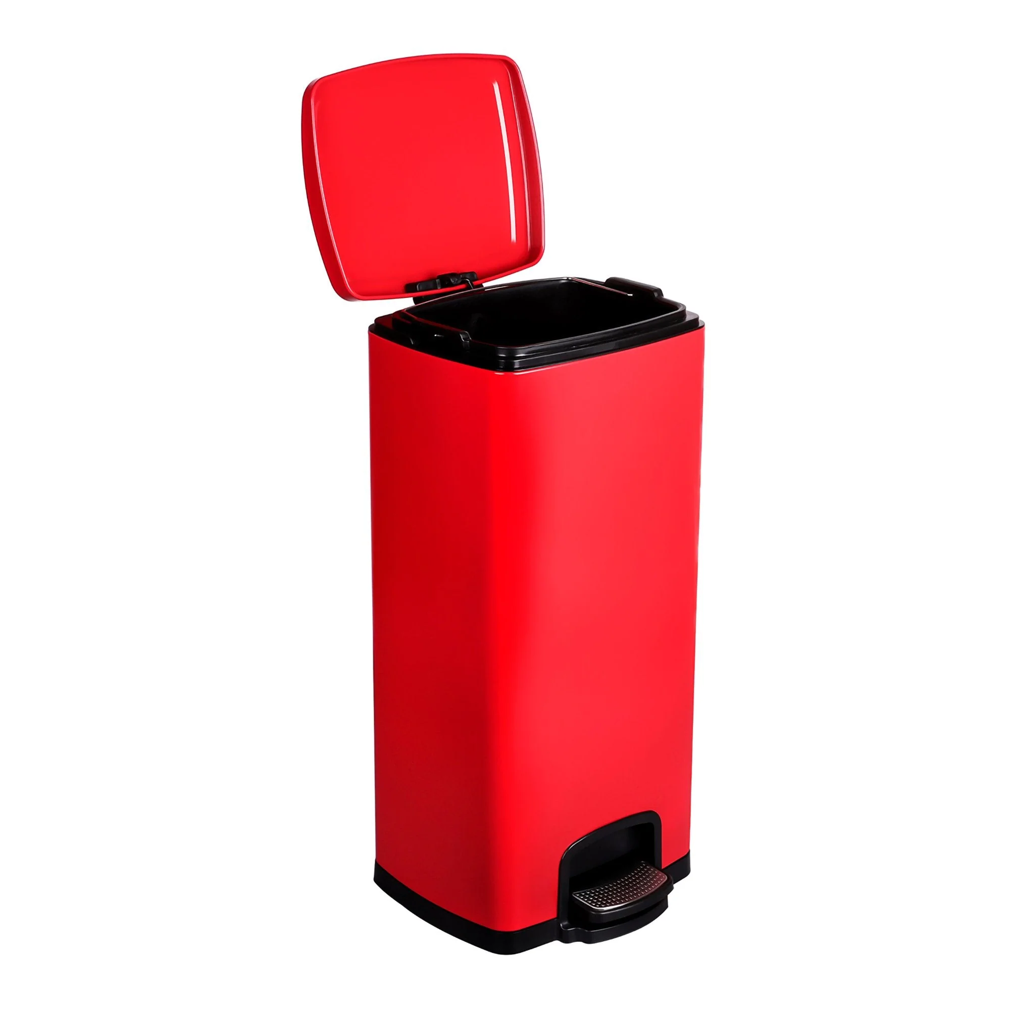 McKesson Brand McKesson Red Square Step-On Trash Can, 8 gallon - Image 2